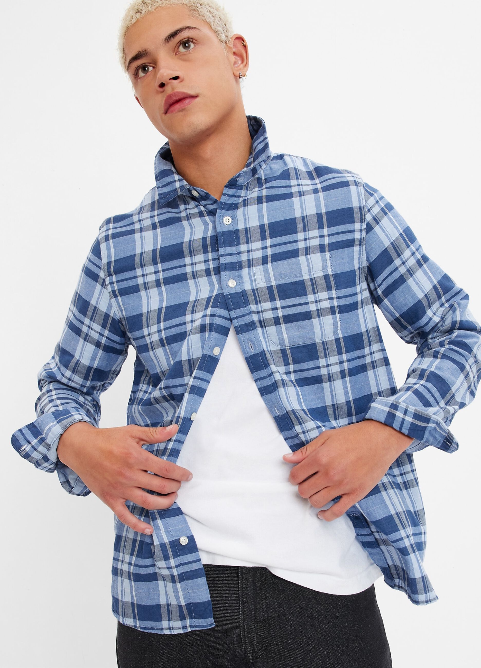 Checked shirt with pocket