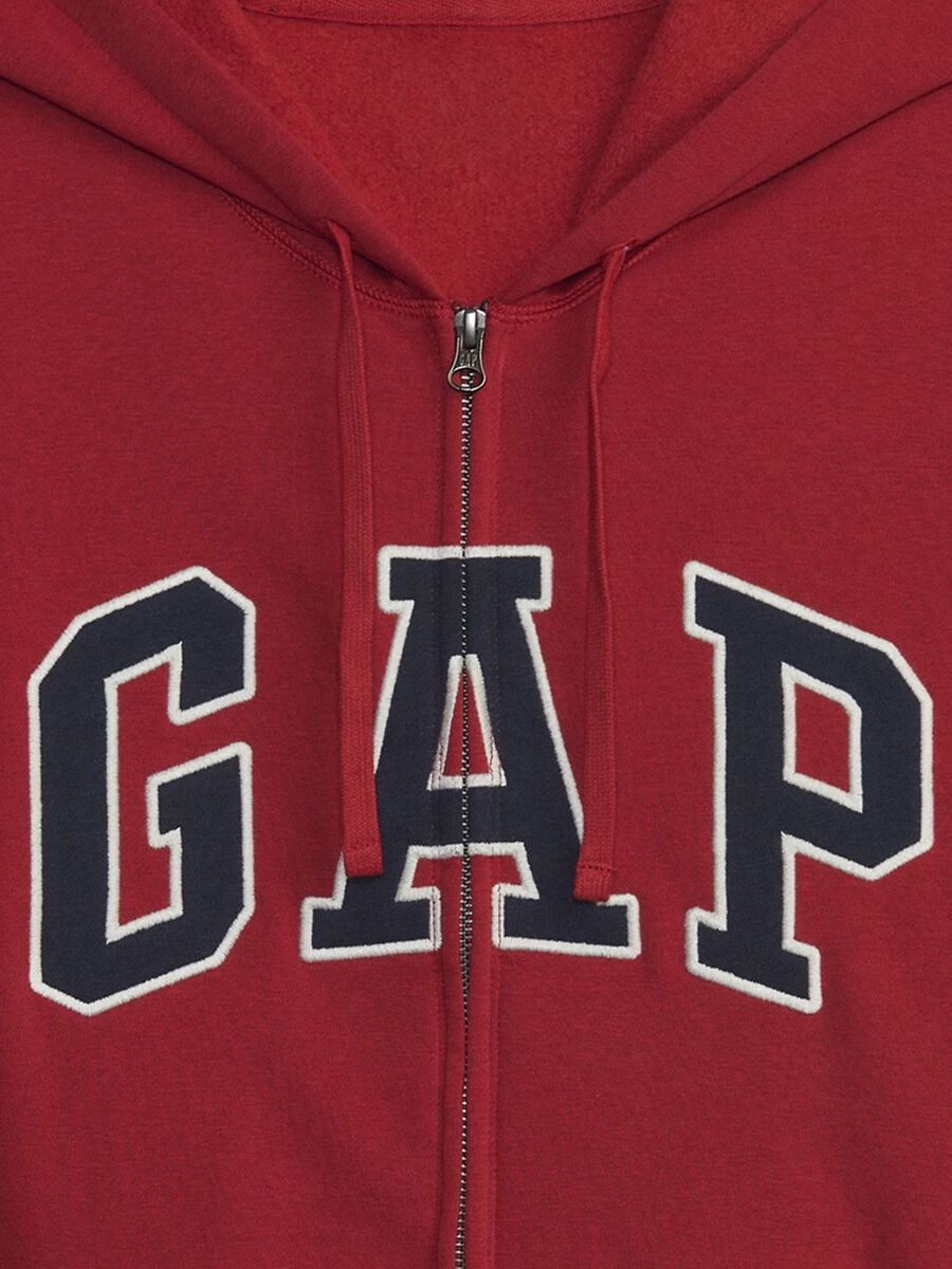 Full-zip con cappuccio ricamo logo Uomo_3