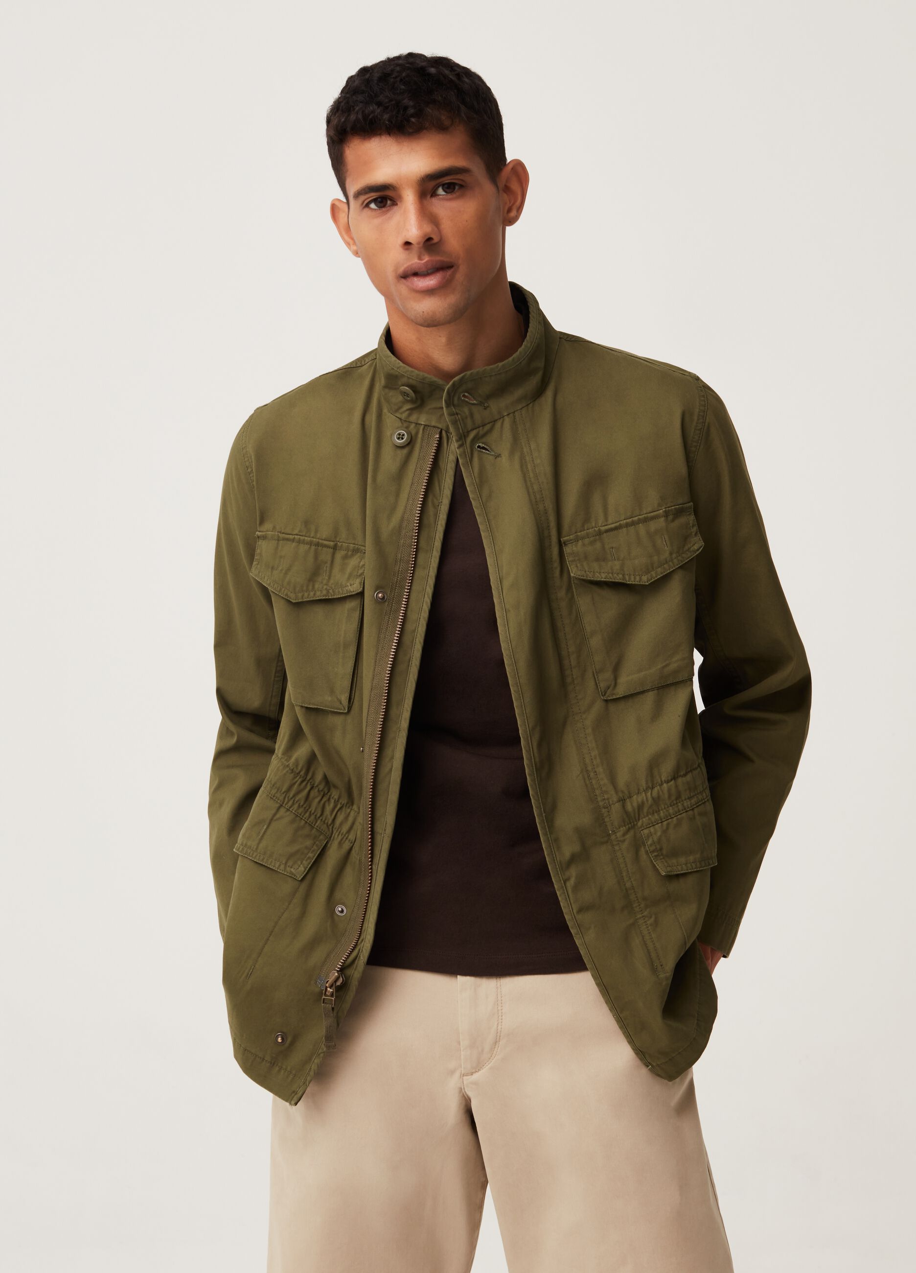 Cotton safari jacket