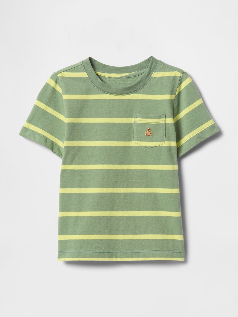 T-shirt sfumata verde lime a girocollo Bimbo_0