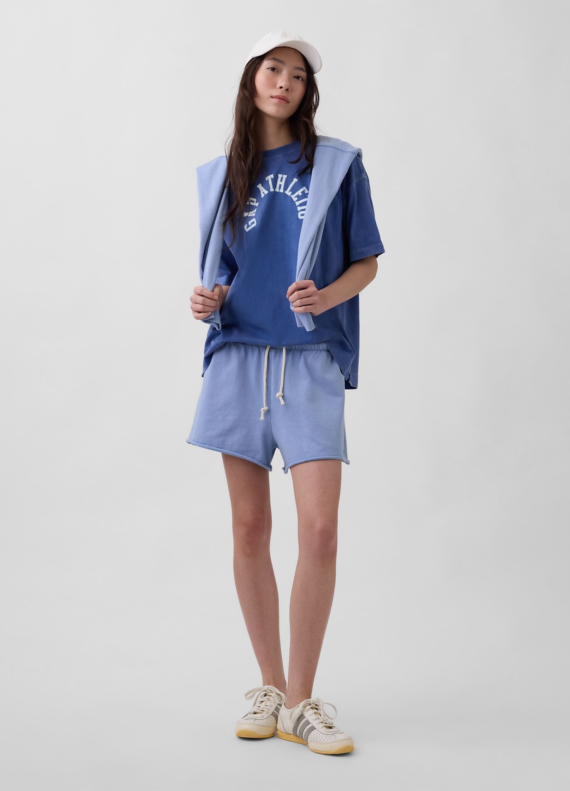 T-shirt a maniche corte in puro cotone con logo GAP