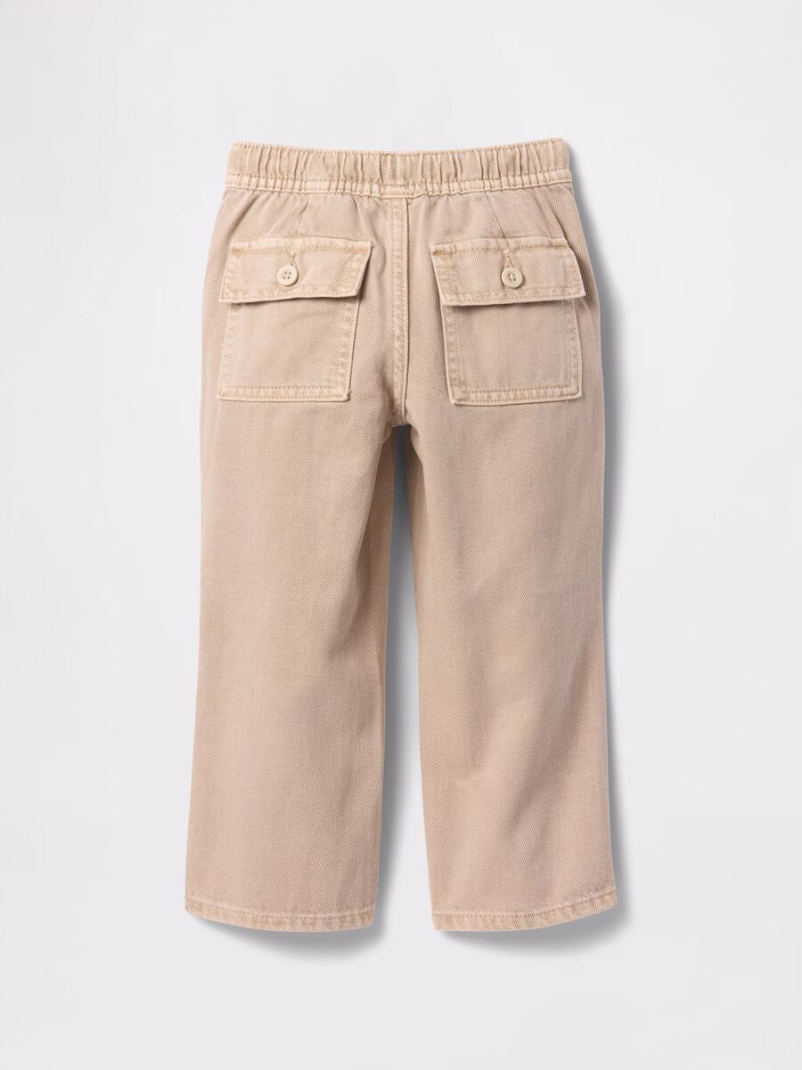 Beige denim trousers for boys Baby Boy_2