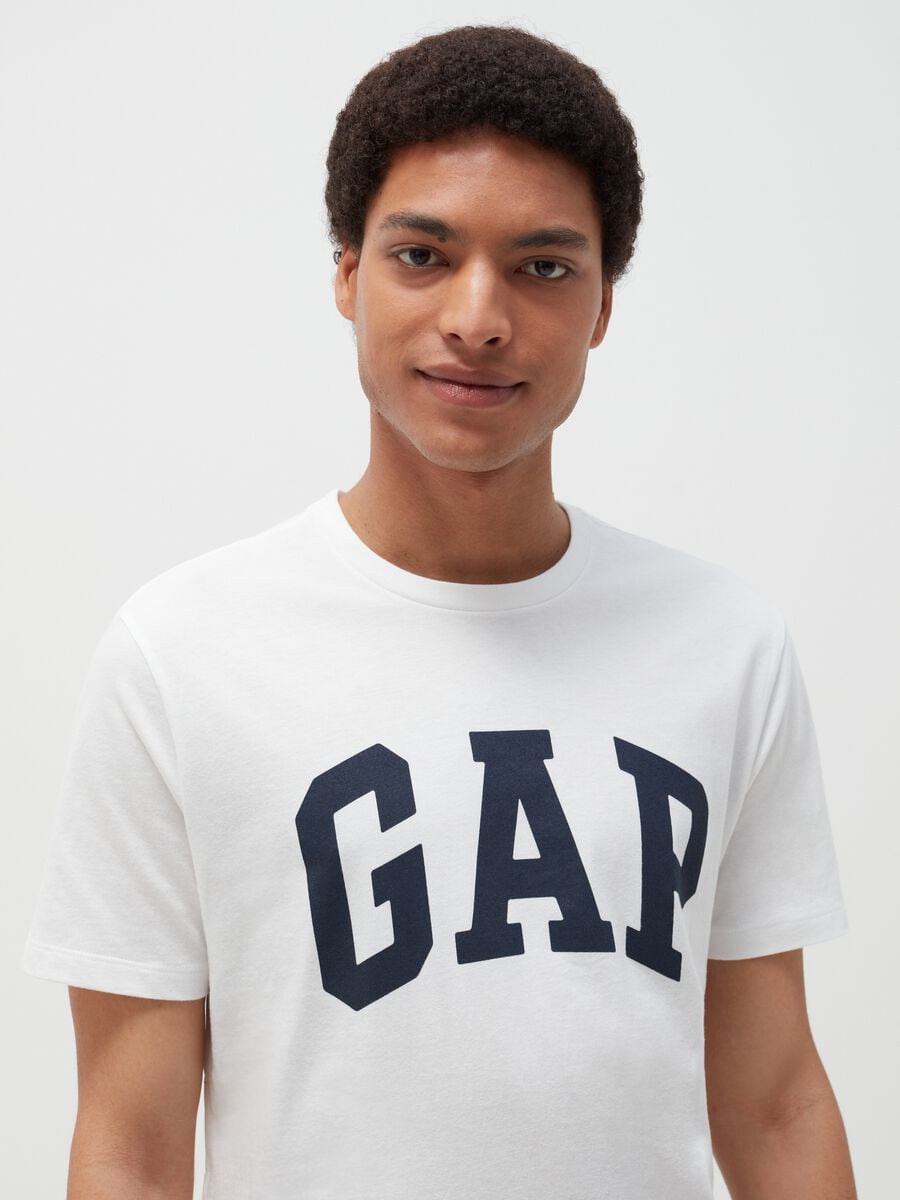 T-shirt in cotone con logo Uomo_1