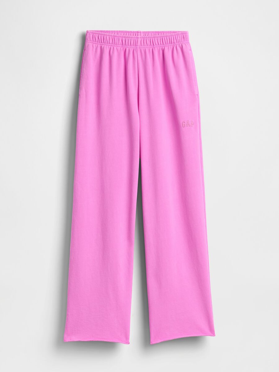 Pantaloni a palazzo in misto cotone Donna_4