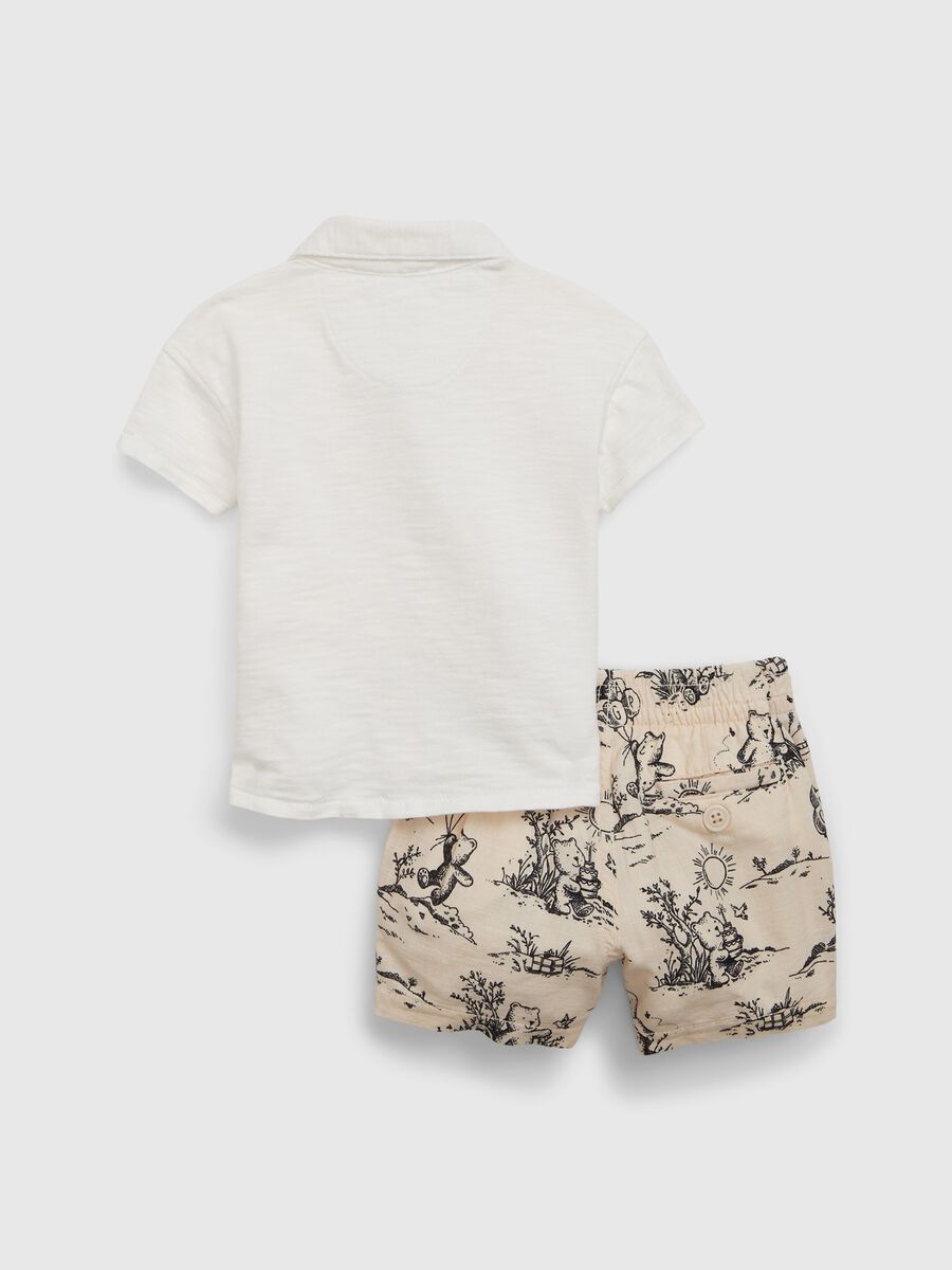 Cotton polo shirt and Bermuda shorts set Newborn Boy_2