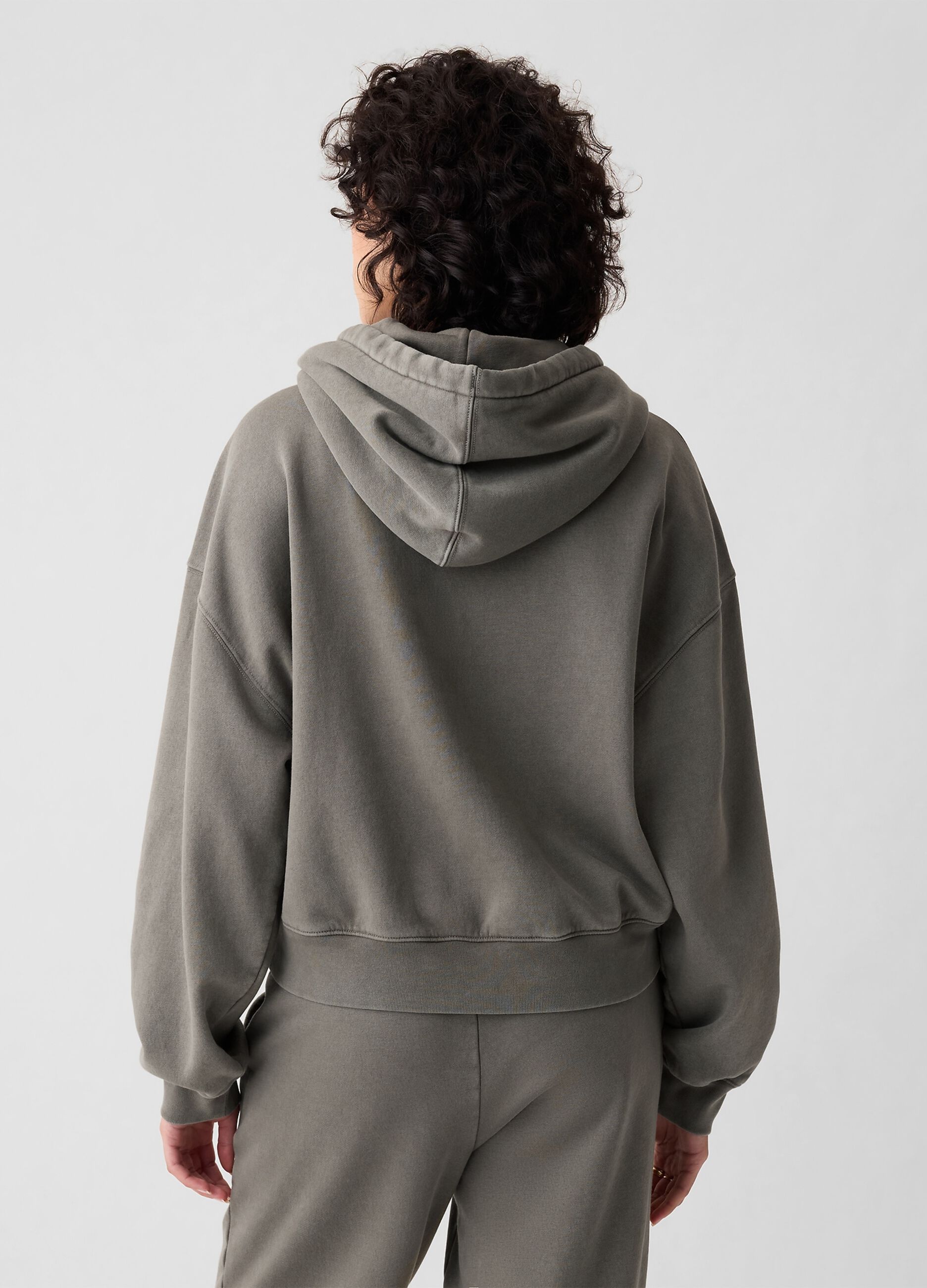 Felpa over cropped con stampa logo_2