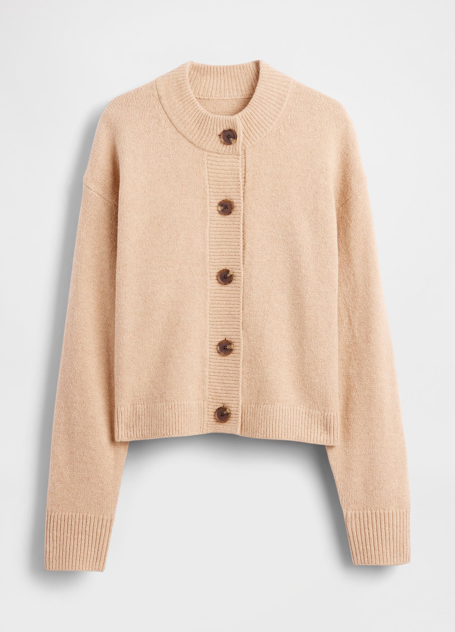 Cardigan beige tricot per donna