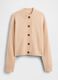 Cardigan beige tricot per donna_3