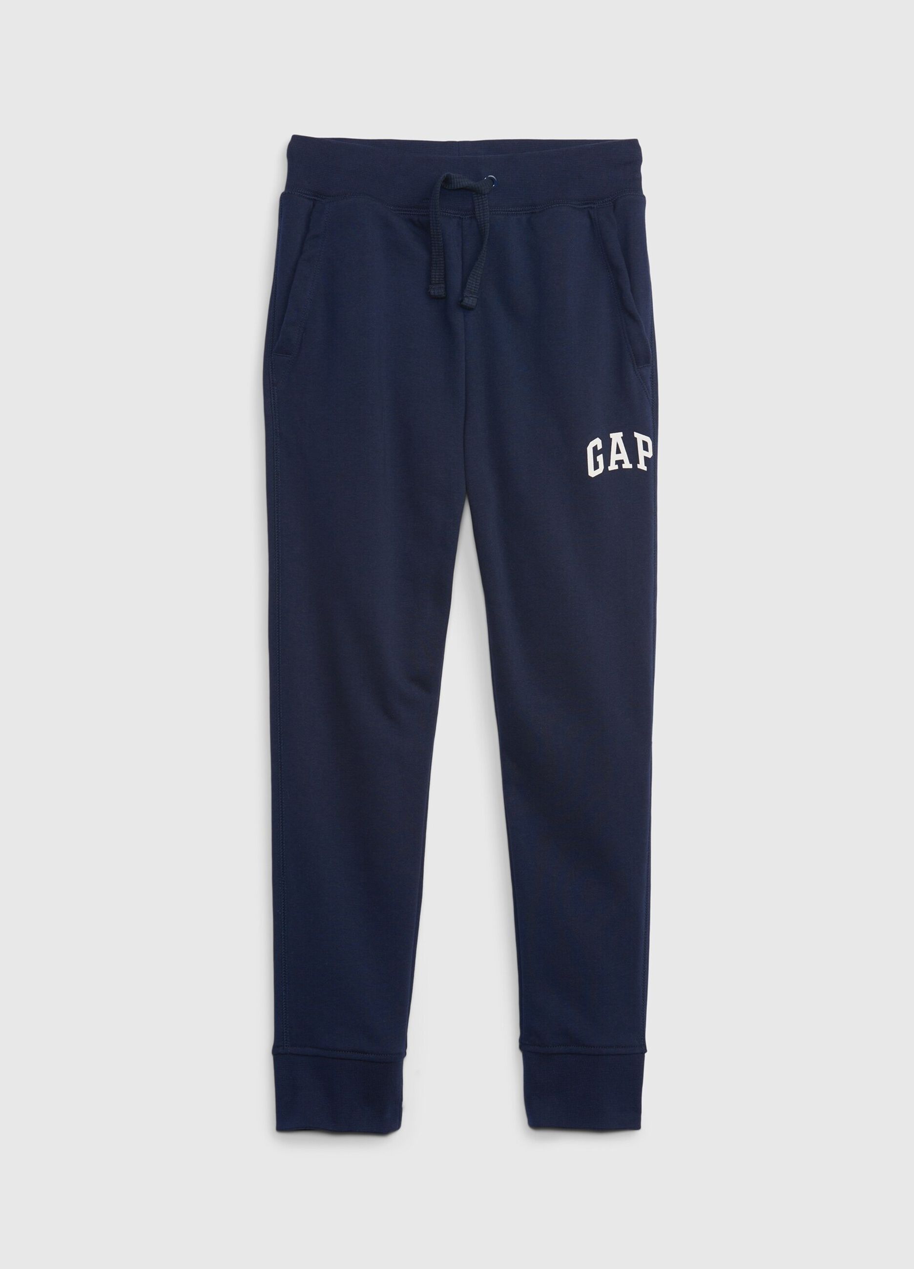 Fleece joggers with logo print