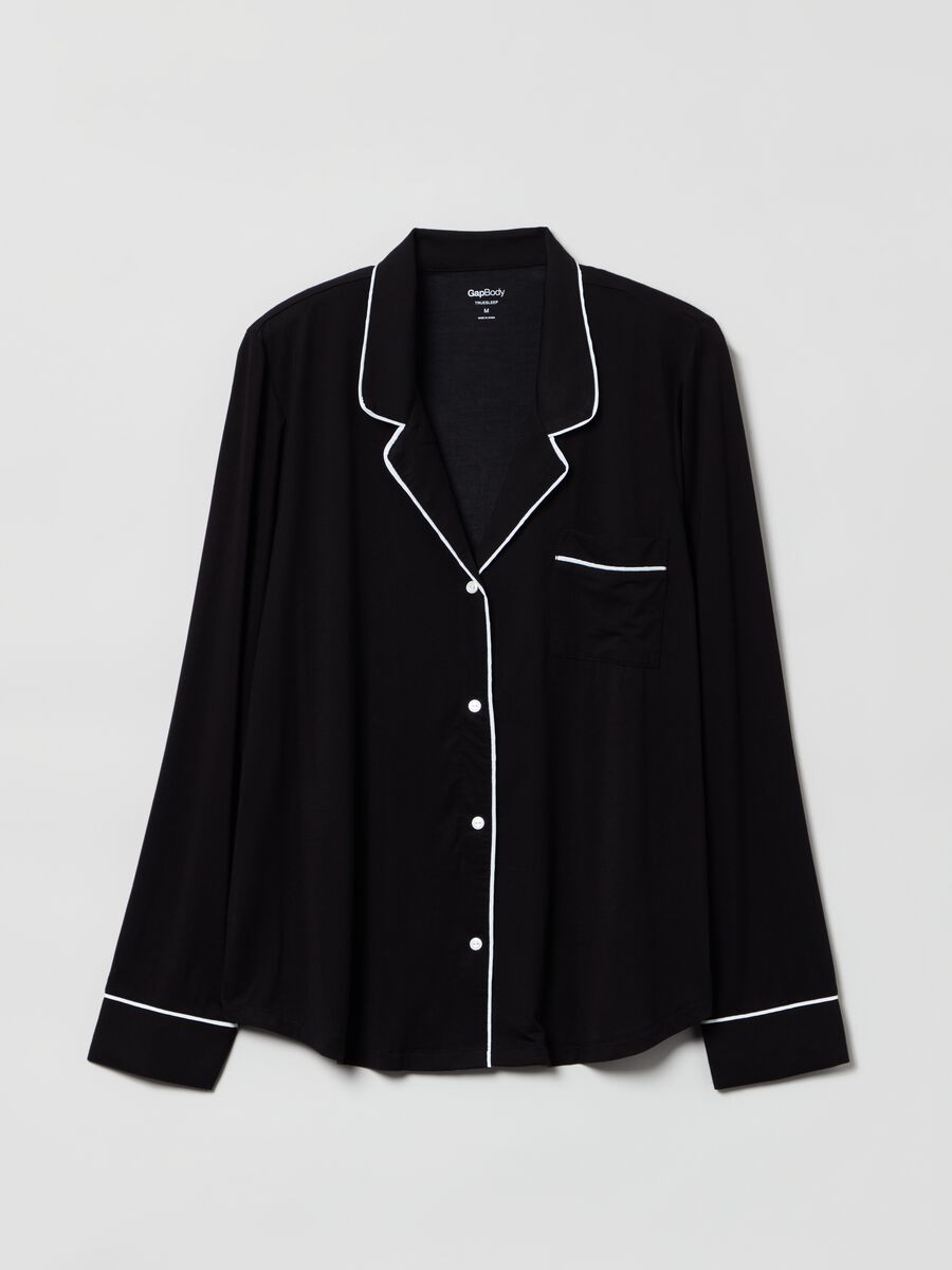Top pigiama con piping a contrasto Donna_1
