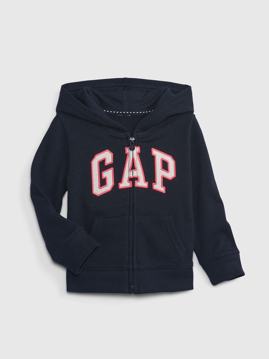 Full-zip con cappuccio e patch logo Bimba_0