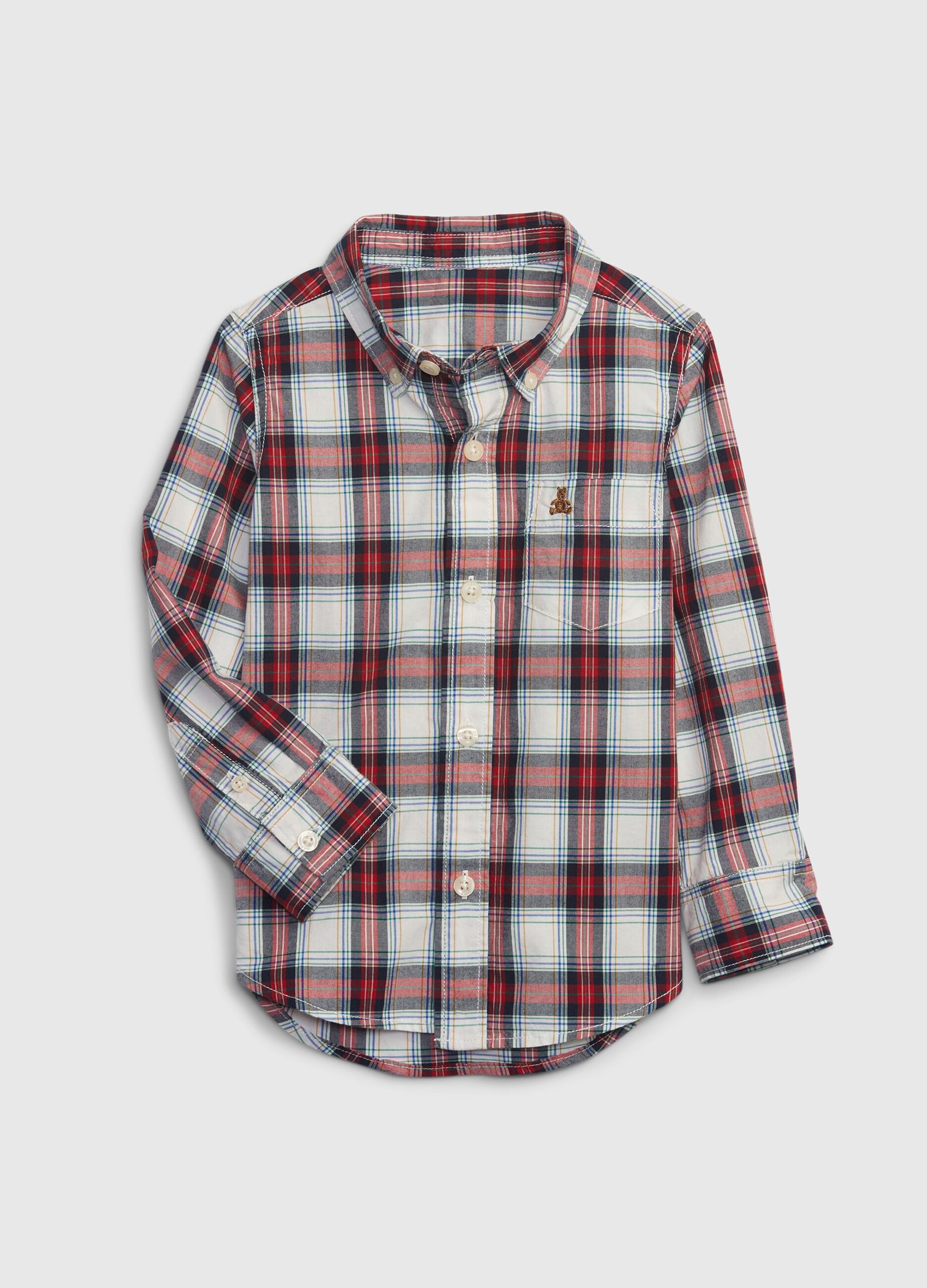 Cotton shirt with check pattern