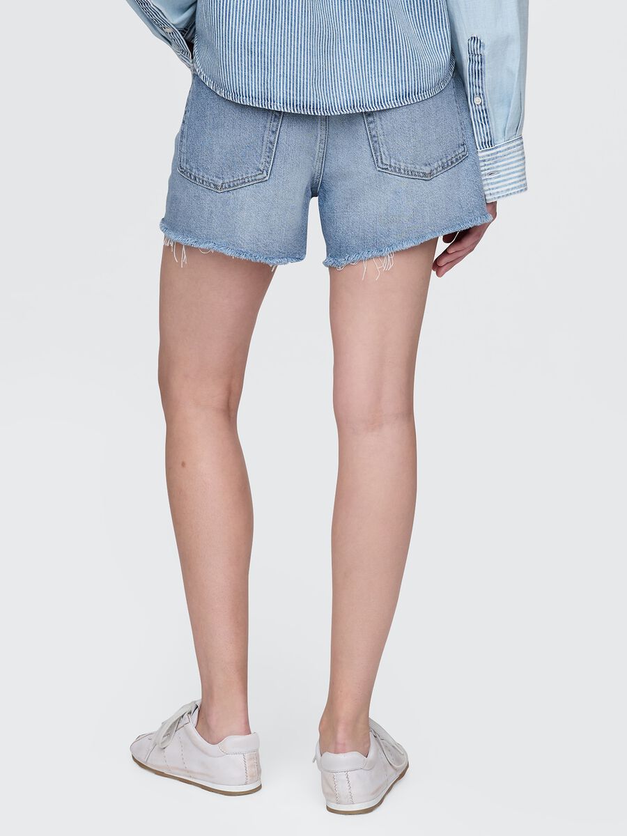 Shorts in denim chiaro Donna_2