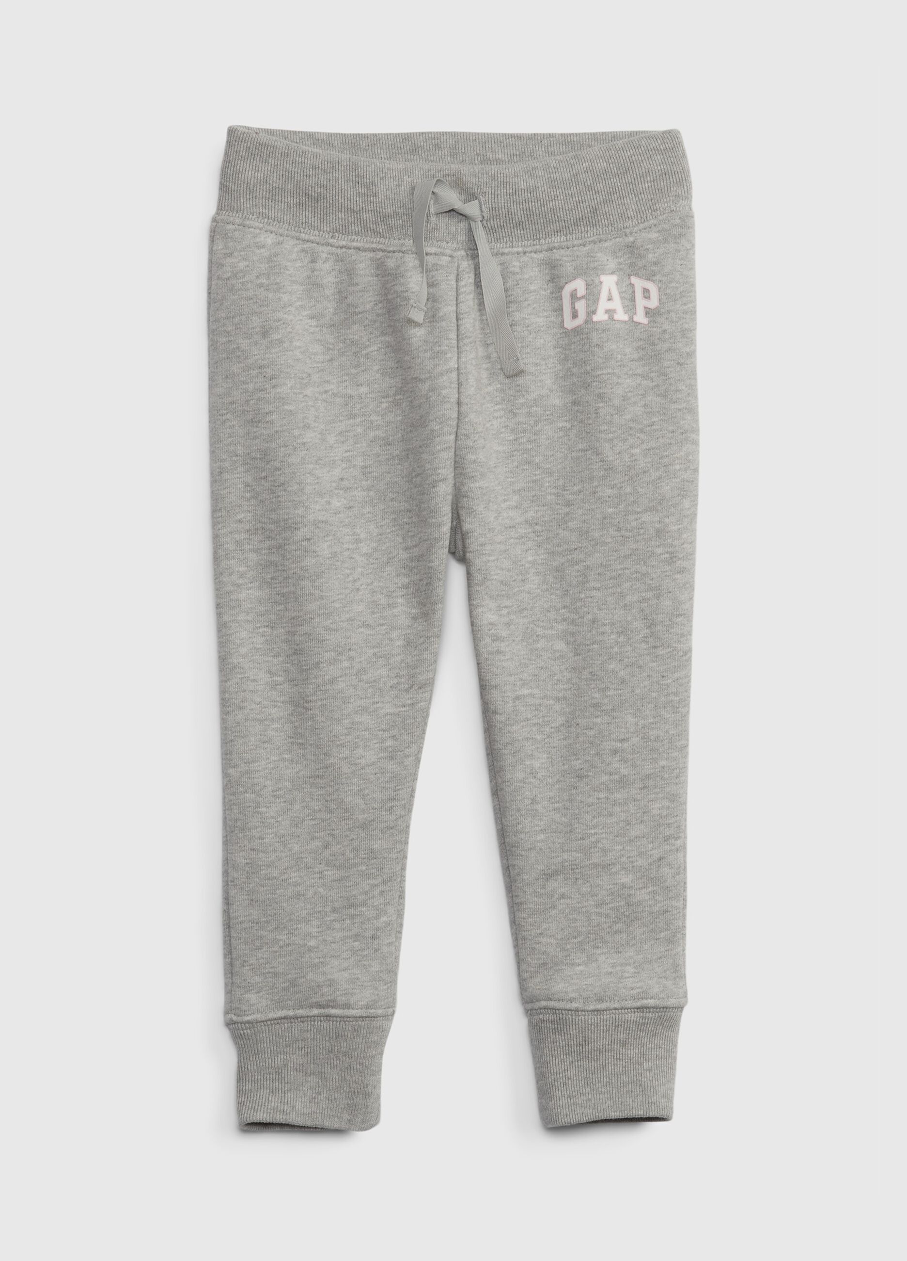 Joggers with drawstring and logo print