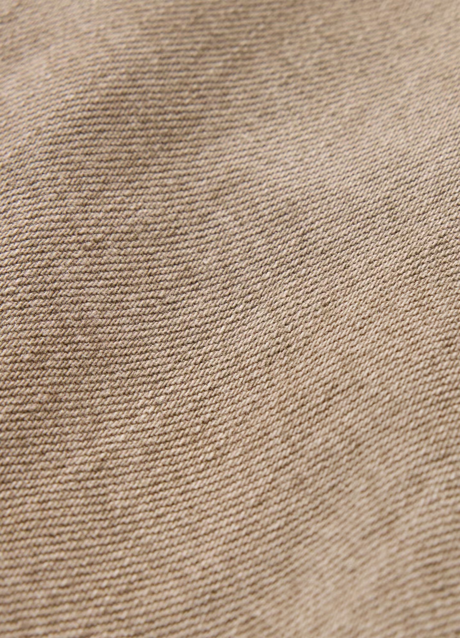 Jeans workwear a gamba larga beige_5