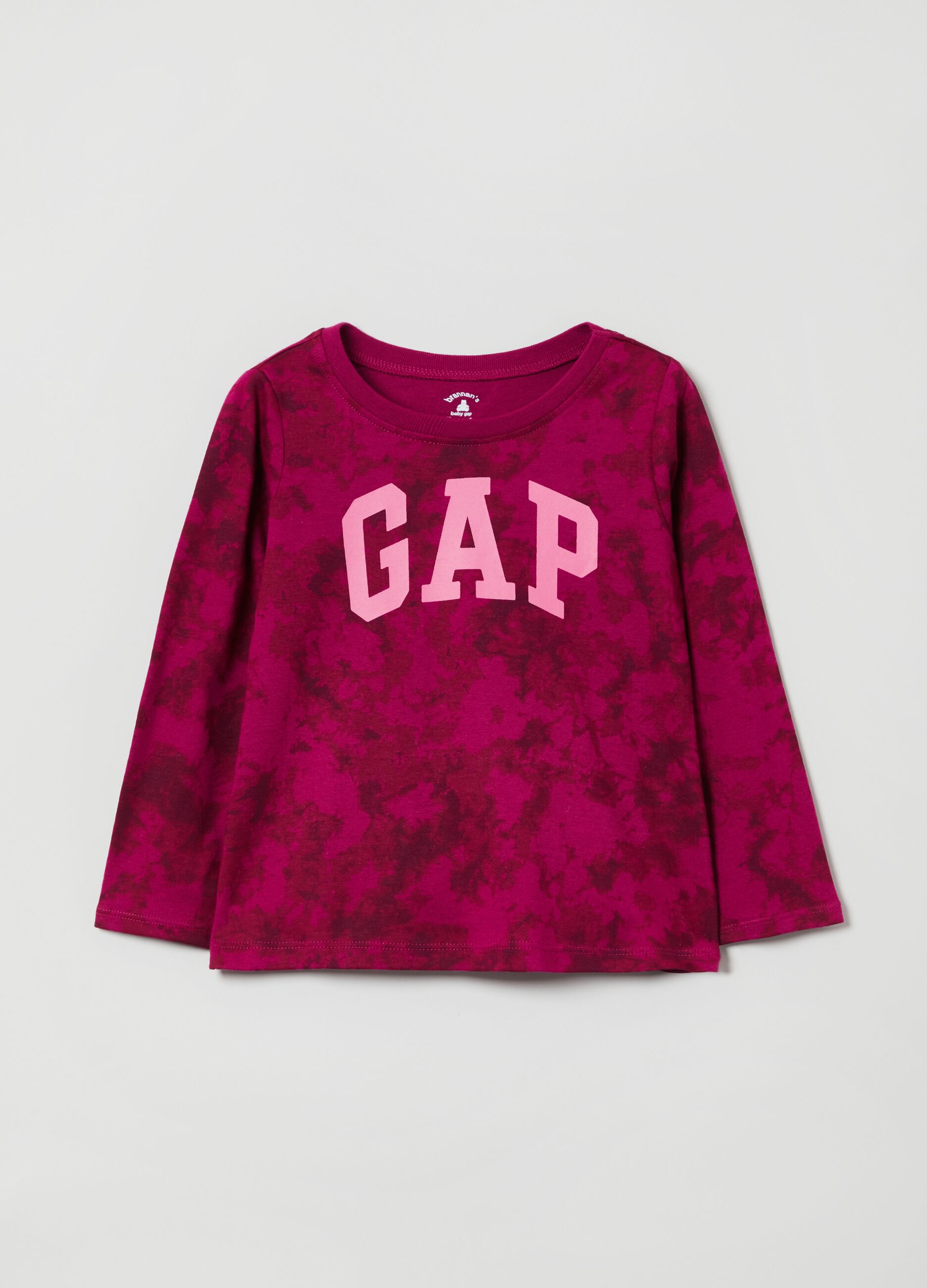 Tie dye T-shirt with printed logo