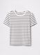 Black and white striped T-shirt in cotton_3