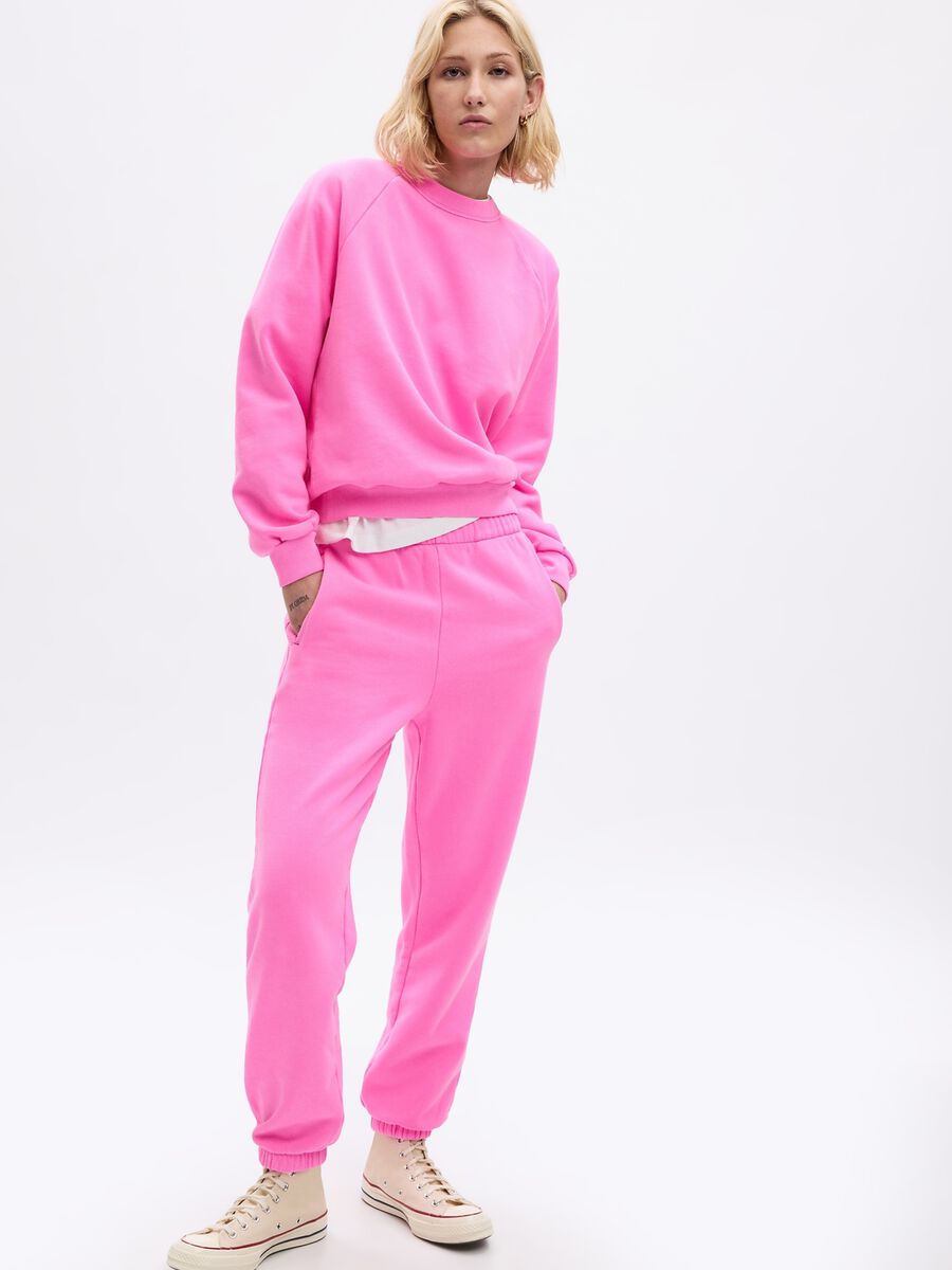 Joggers in felpa a vita alta Donna_0