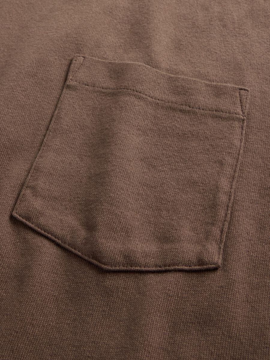Brown Cotton Long Sleeve Shirt Man_4