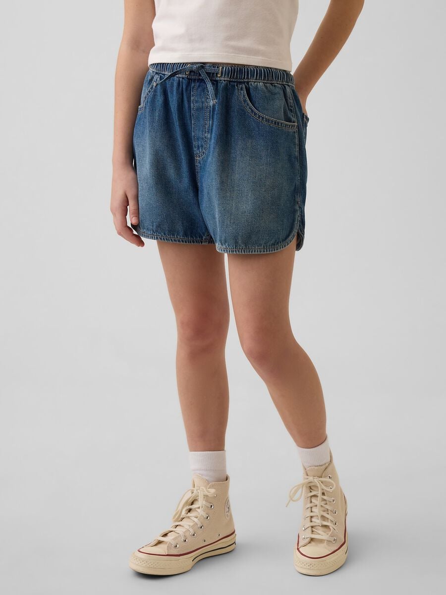 Pure cotton denim shorts Girl_1