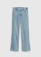 Jeans wide leg a vita alta sfrangiato_0