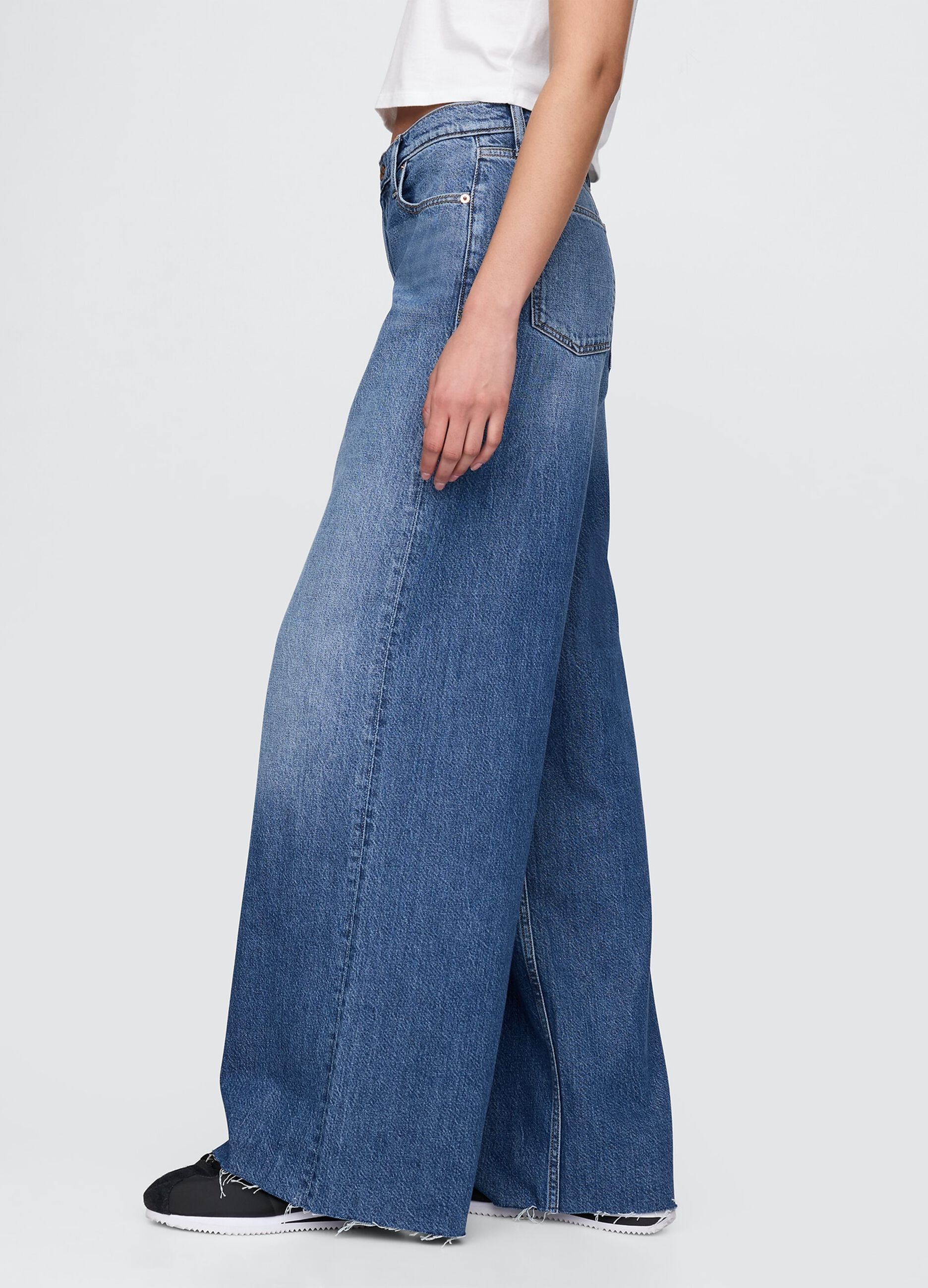 Pantaloni wide leg Gap in denim_3