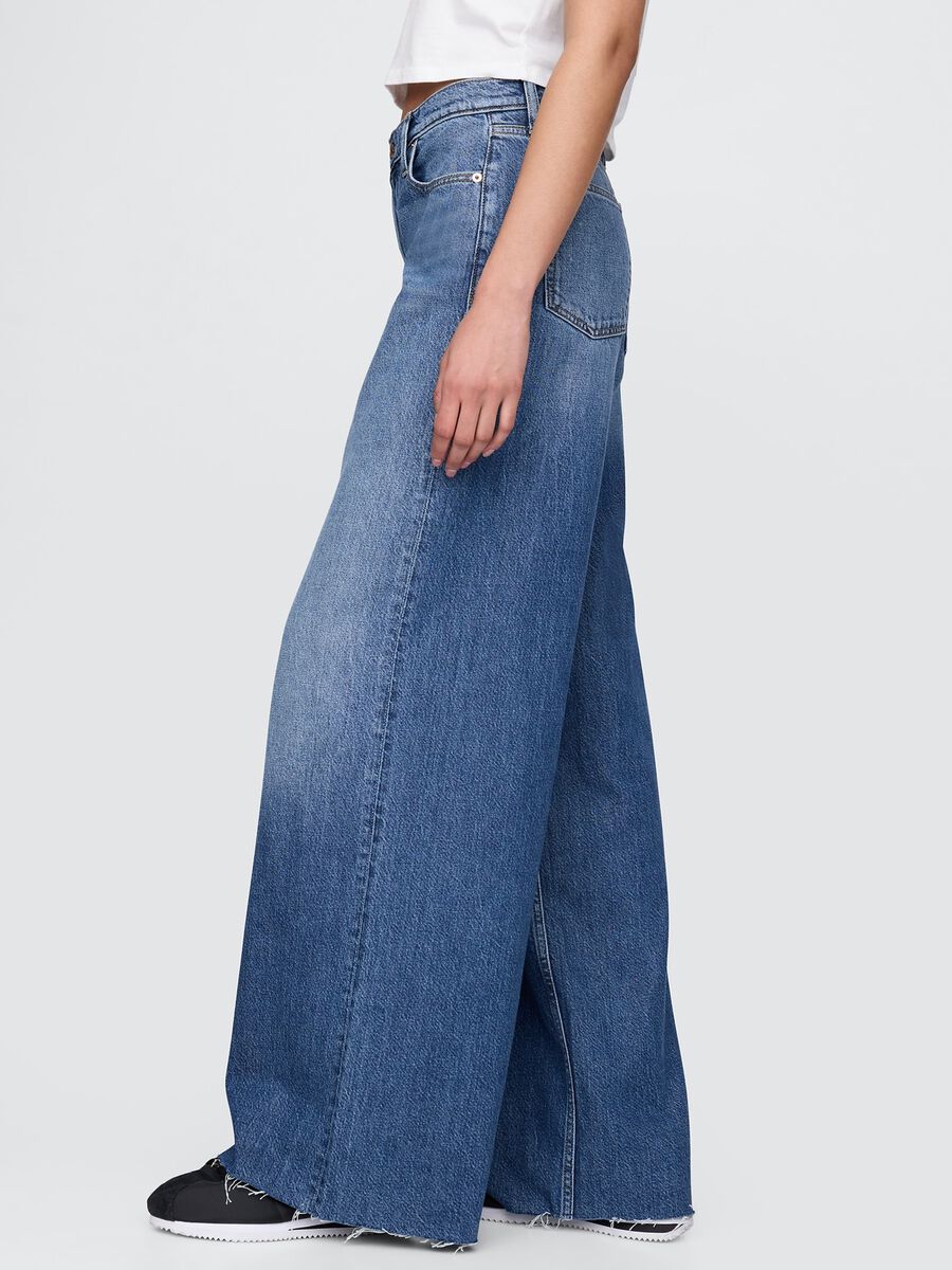 Pantaloni wide leg Gap in denim Donna_3