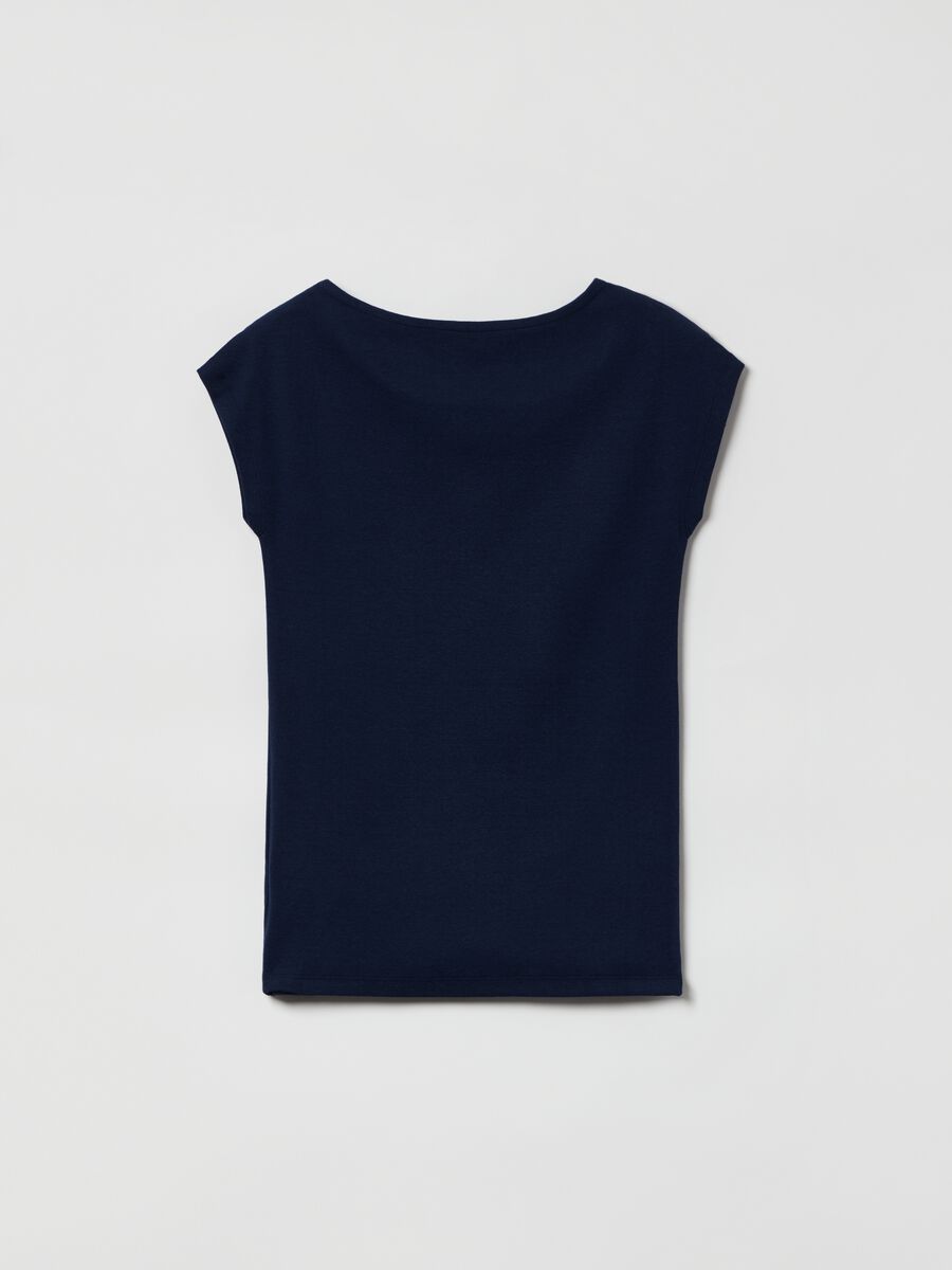 T-shirt con scollo a barchetta Donna_2