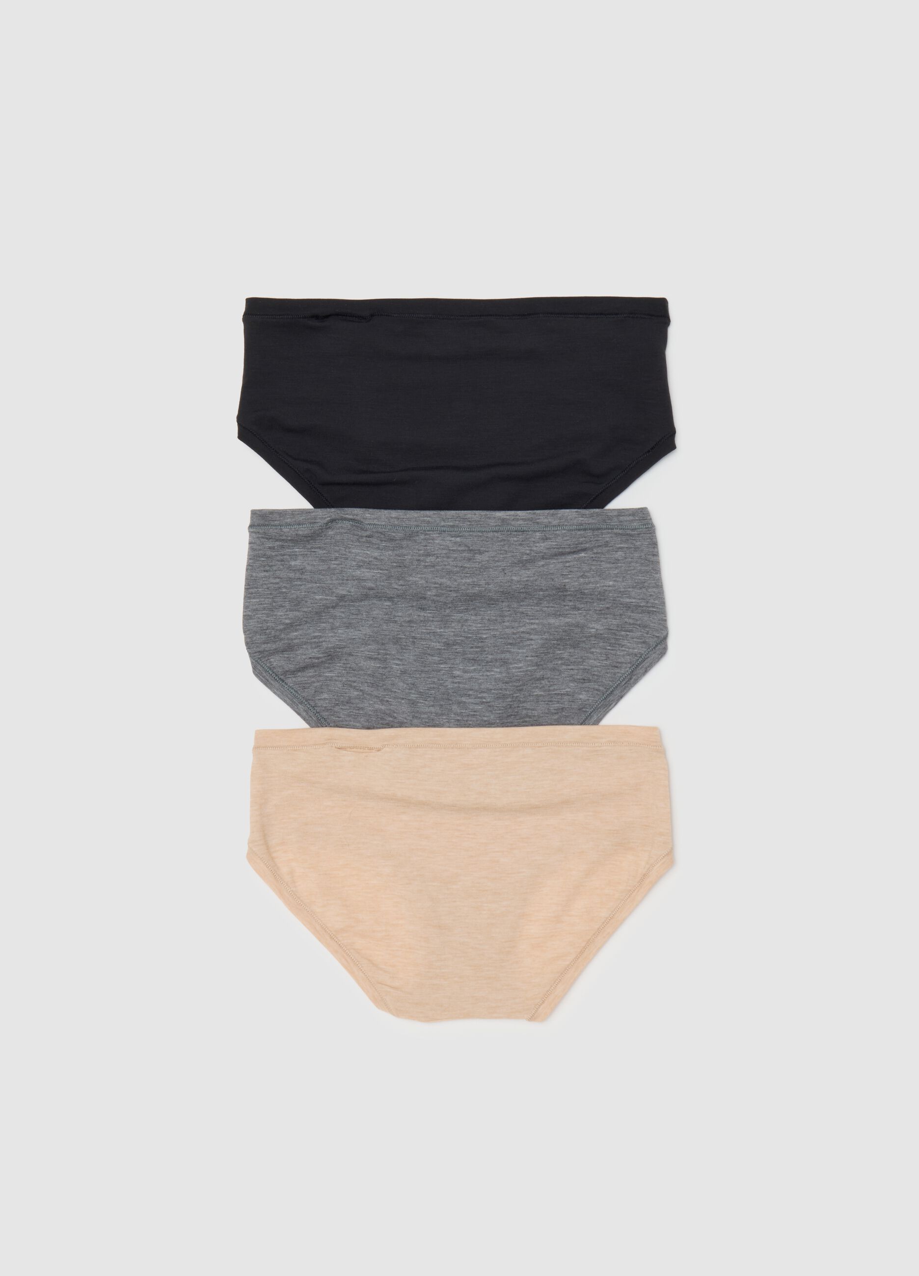 Three-pack stretch mélange knicker shorts_1