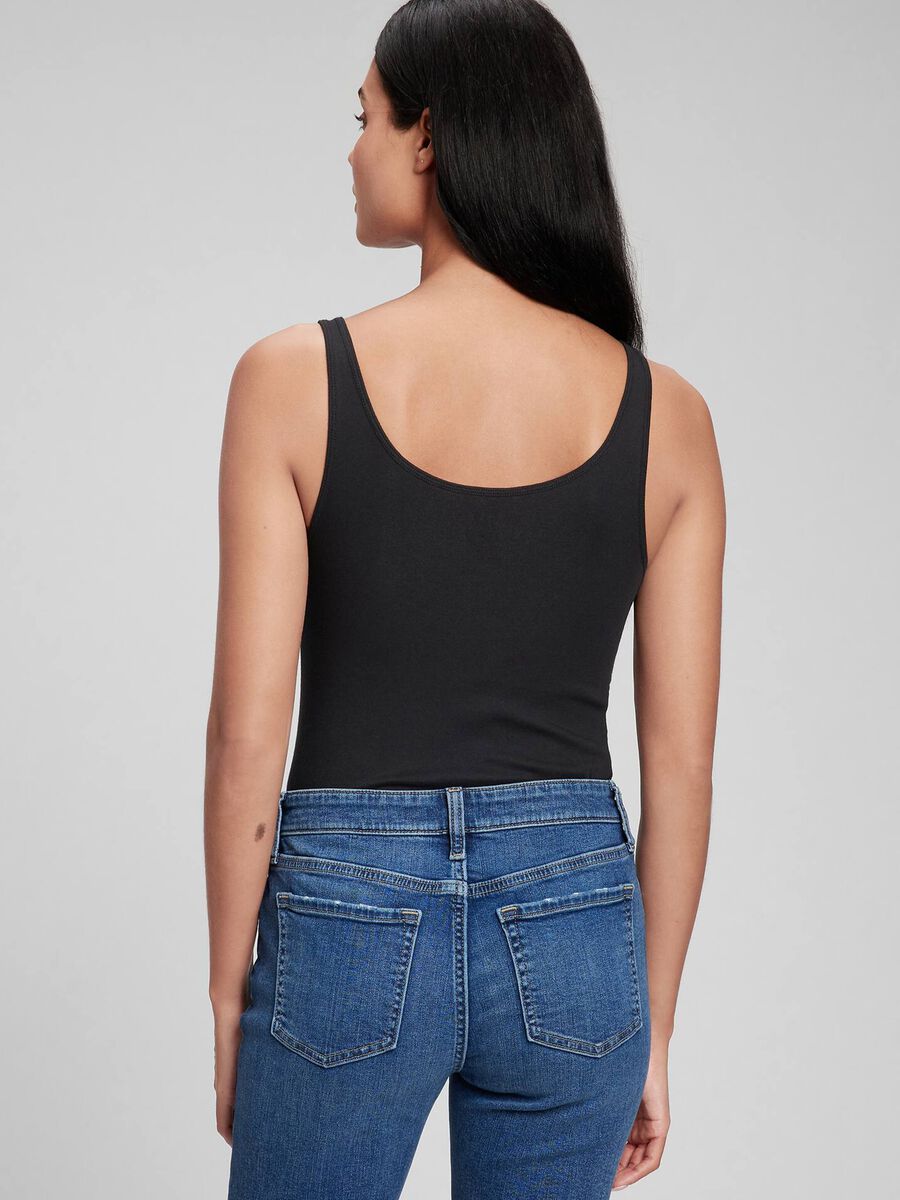 Bipack tank top in cotone stretch Donna_2