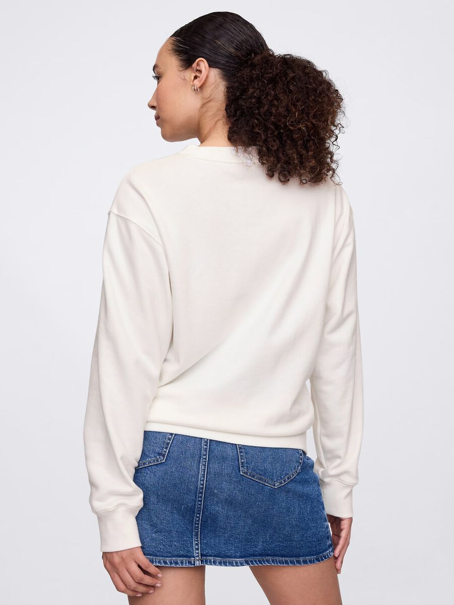 White GAP Sweatshirt with Logo Woman_2