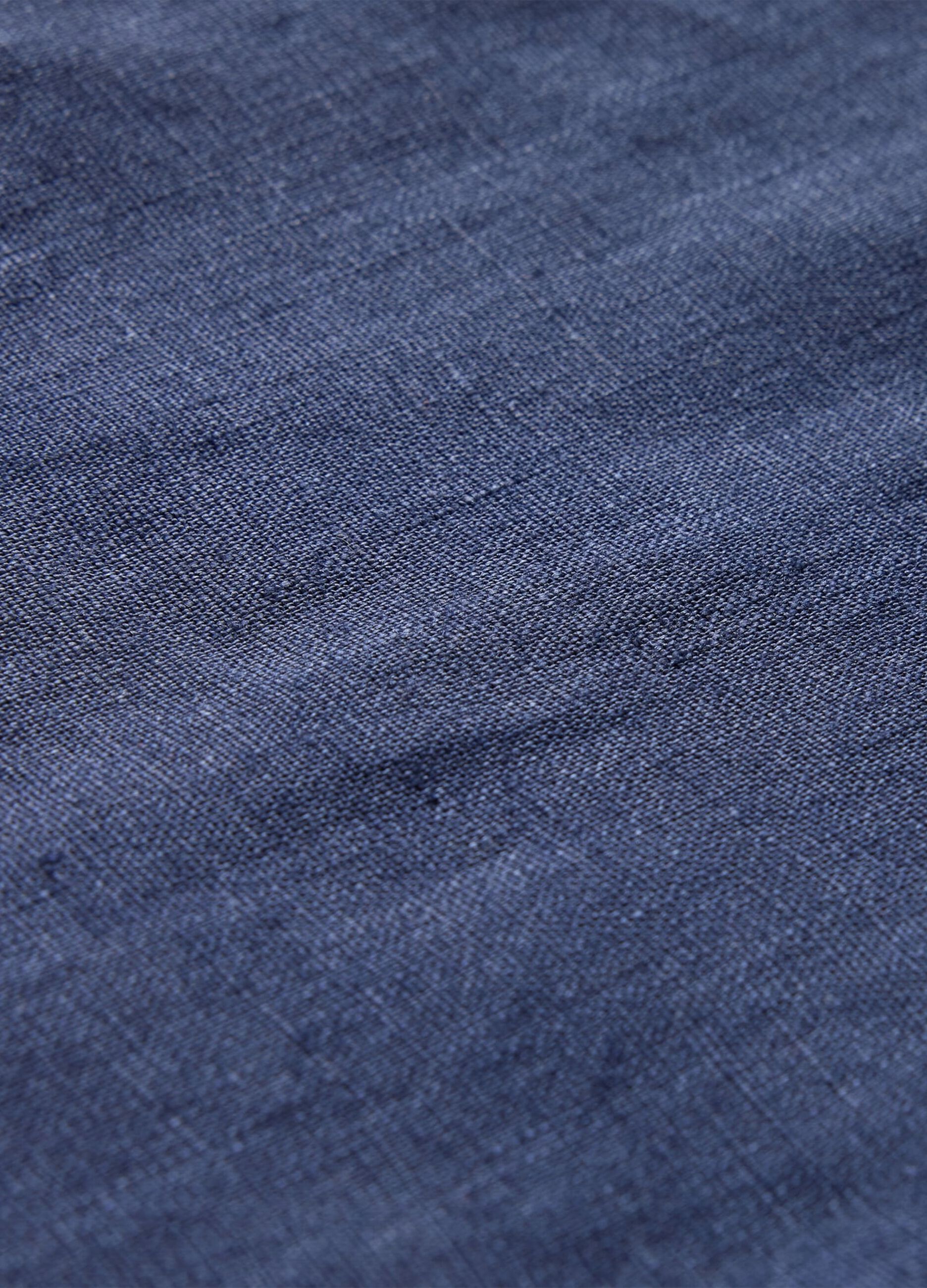 Camicia in lino blu scuro Gap_4