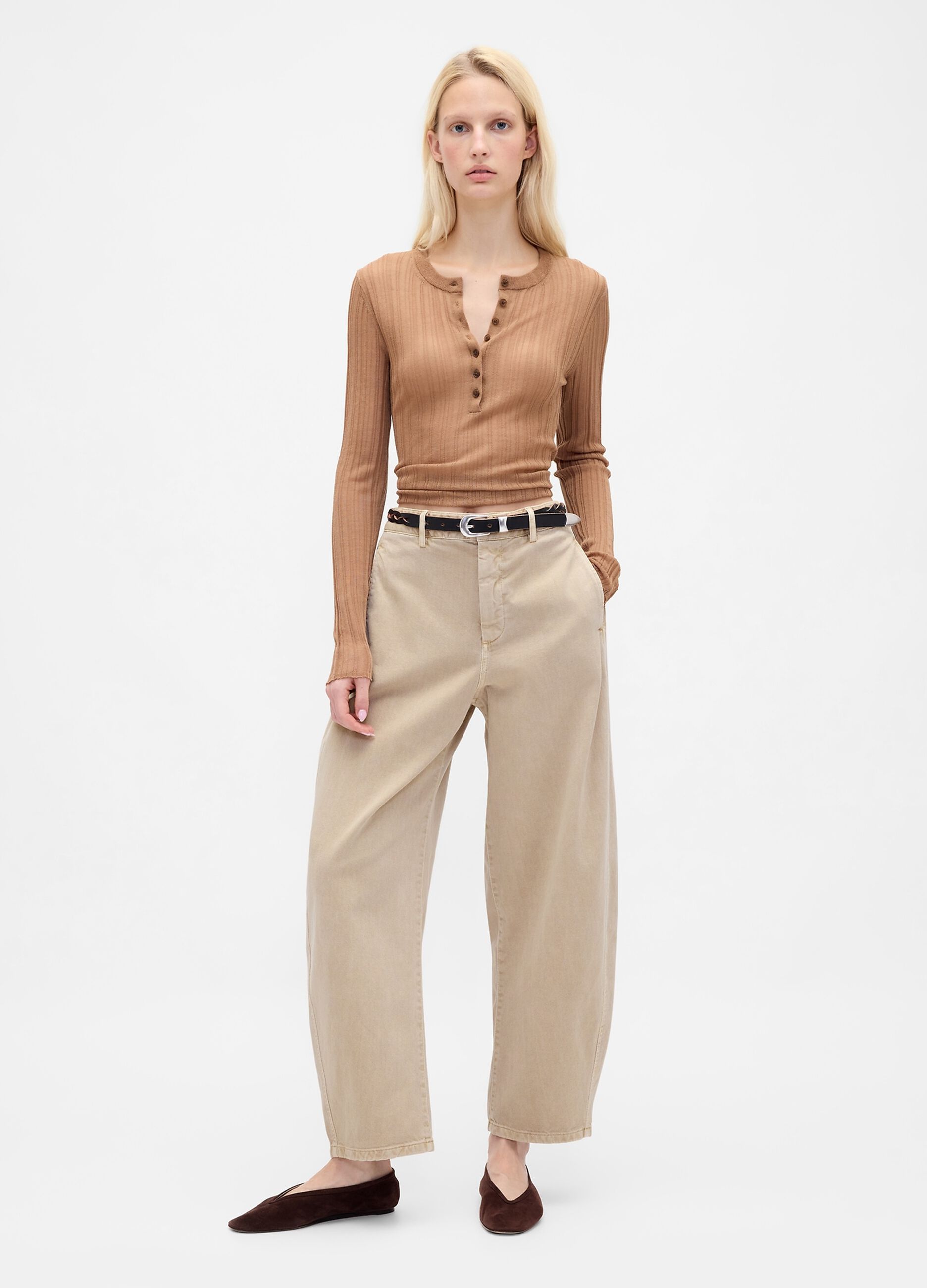 Beige Cotton Trousers