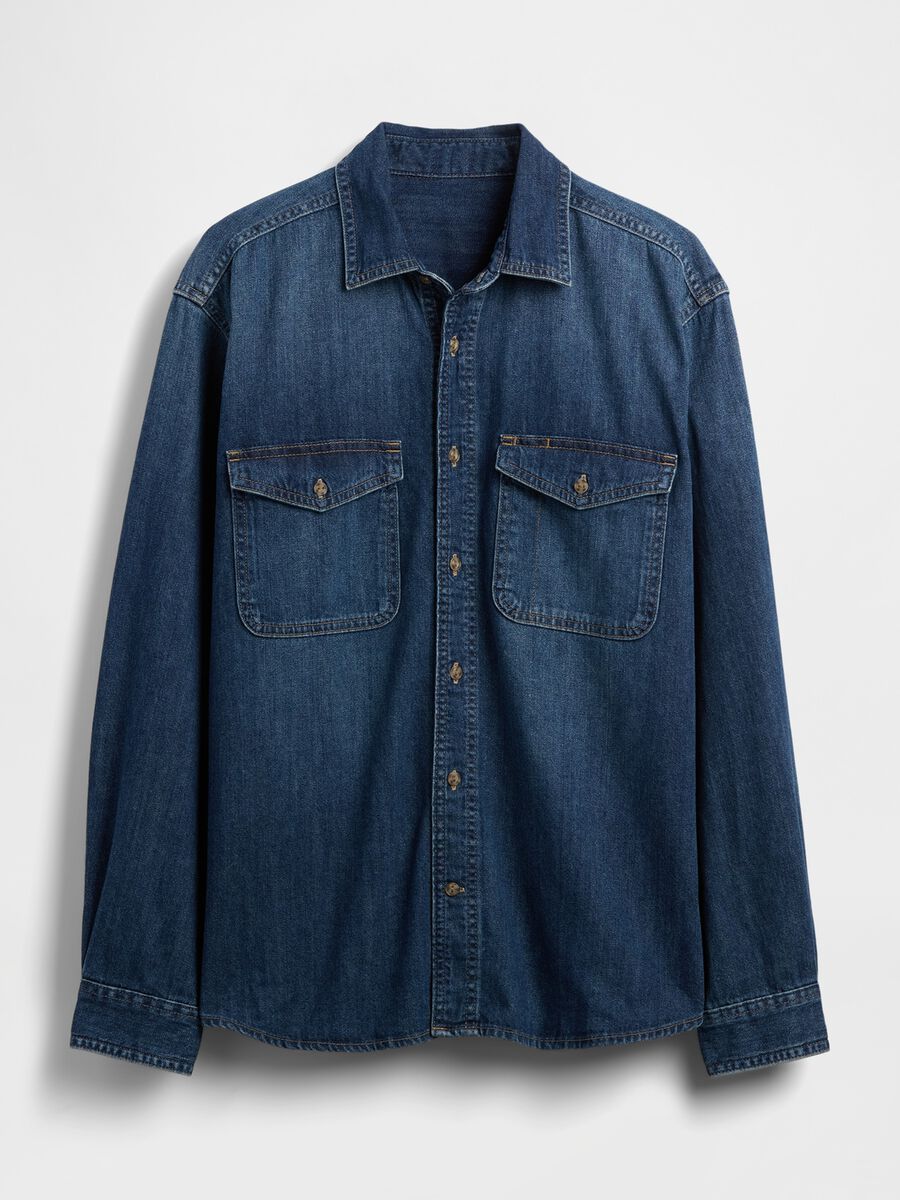 Long Sleeve Denim Shirt Man_3