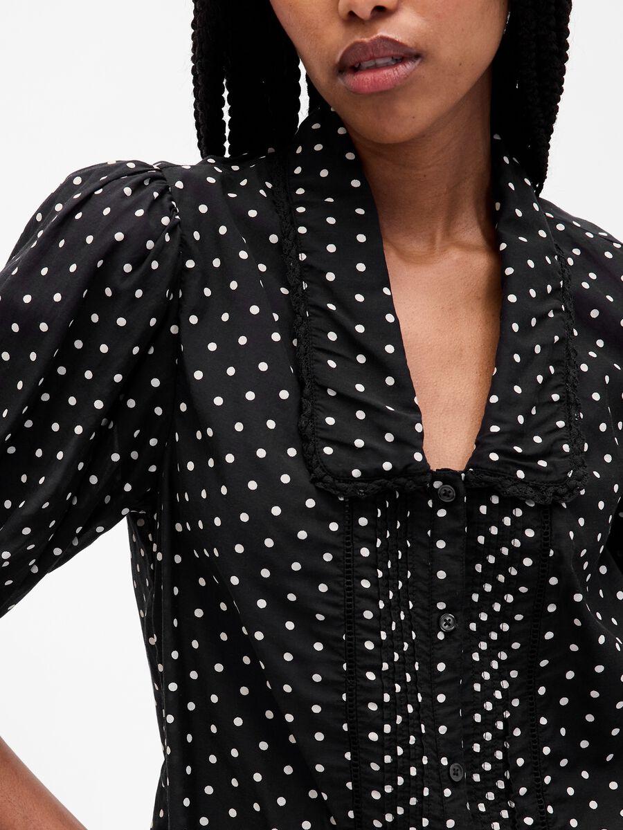 Camicia nera a pois Donna_3