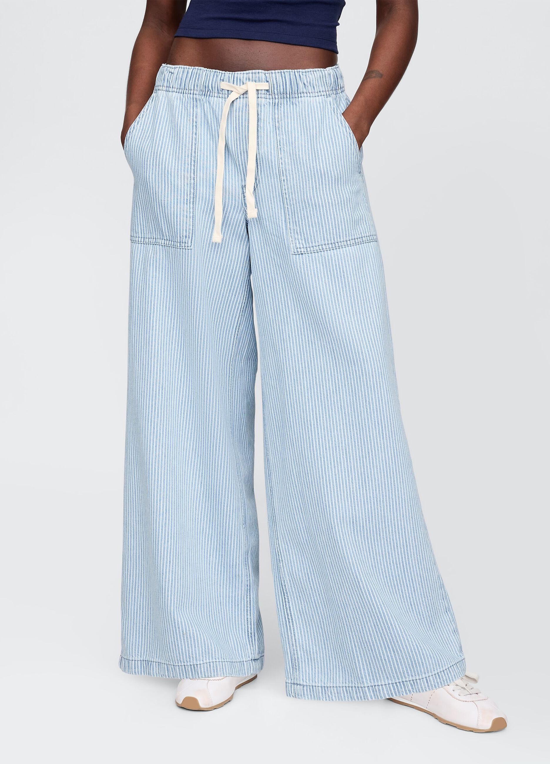 Pantaloni ampi in denim leggero Gap_1