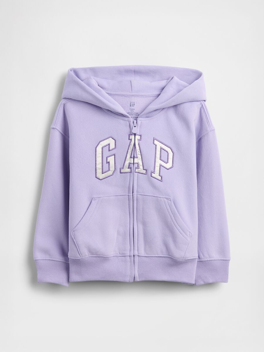 Felpa viola con cappuccio Neonato_0