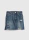 Skirt in distressed-effect denim_0