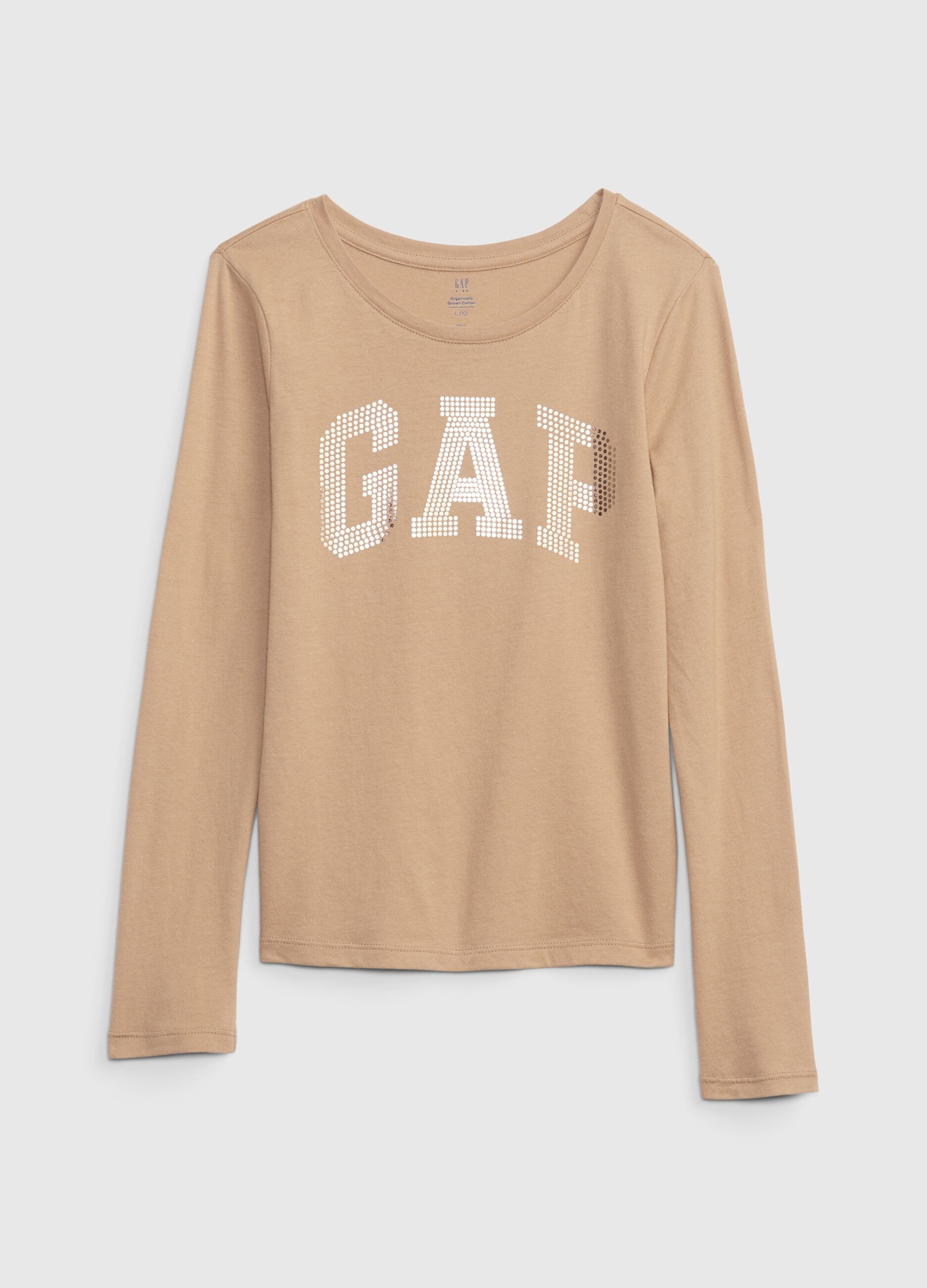 T-shirt with glitter logo print