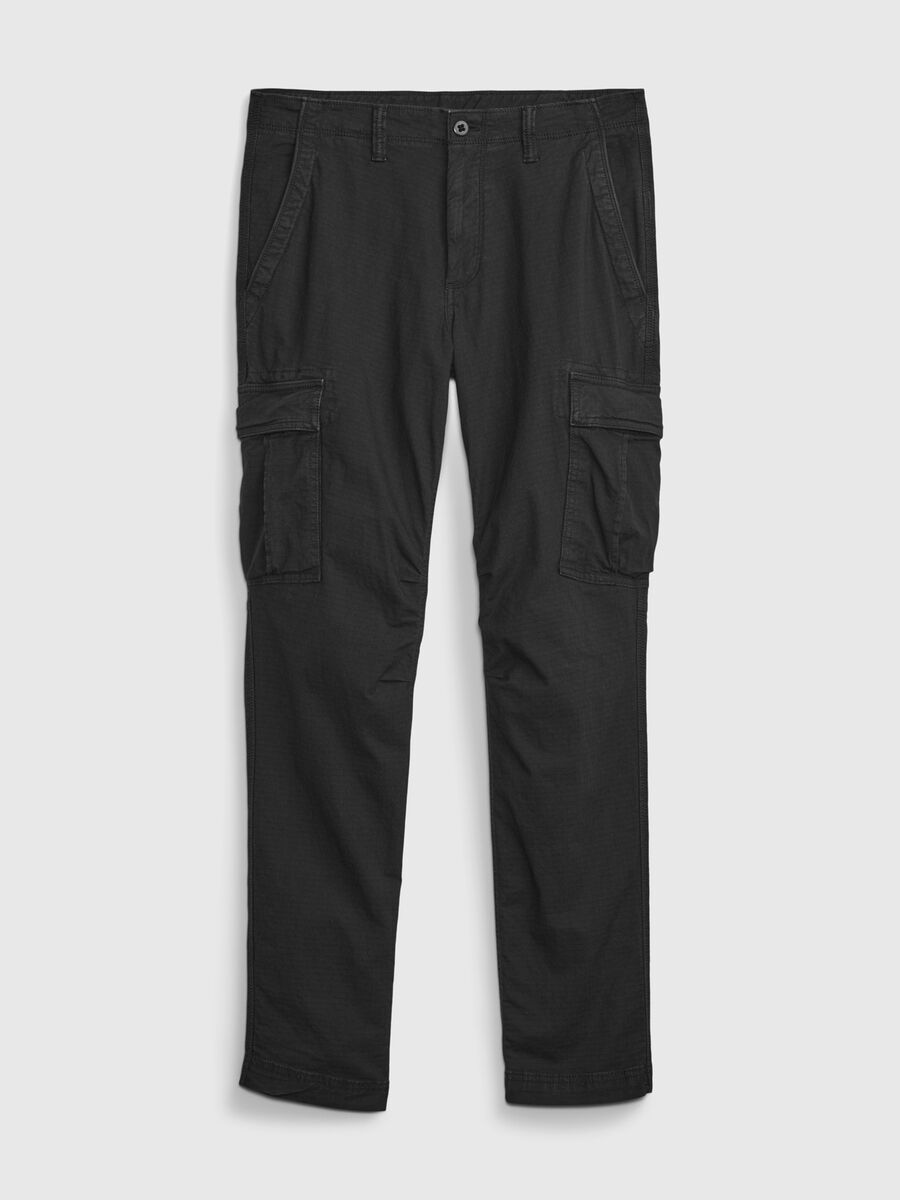 Pantalone cargo con trama ripstop Uomo_3
