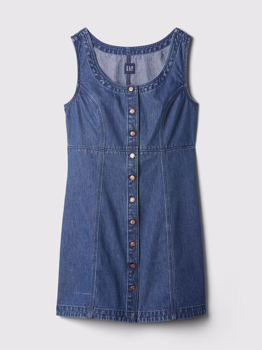 Vestito corto in denim Donna_5