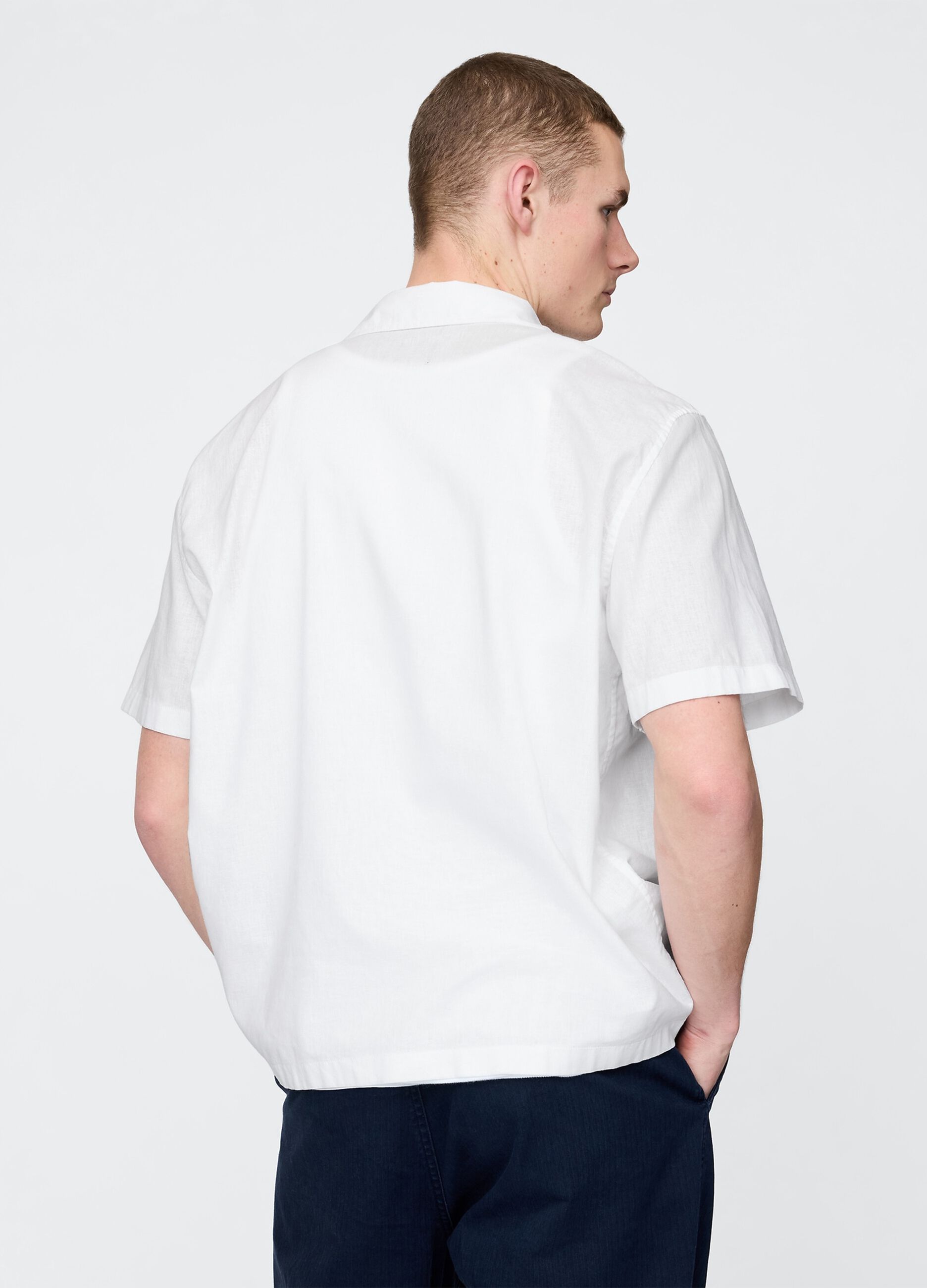 Camicia a maniche corte bianca Gap in lino e cotone_2