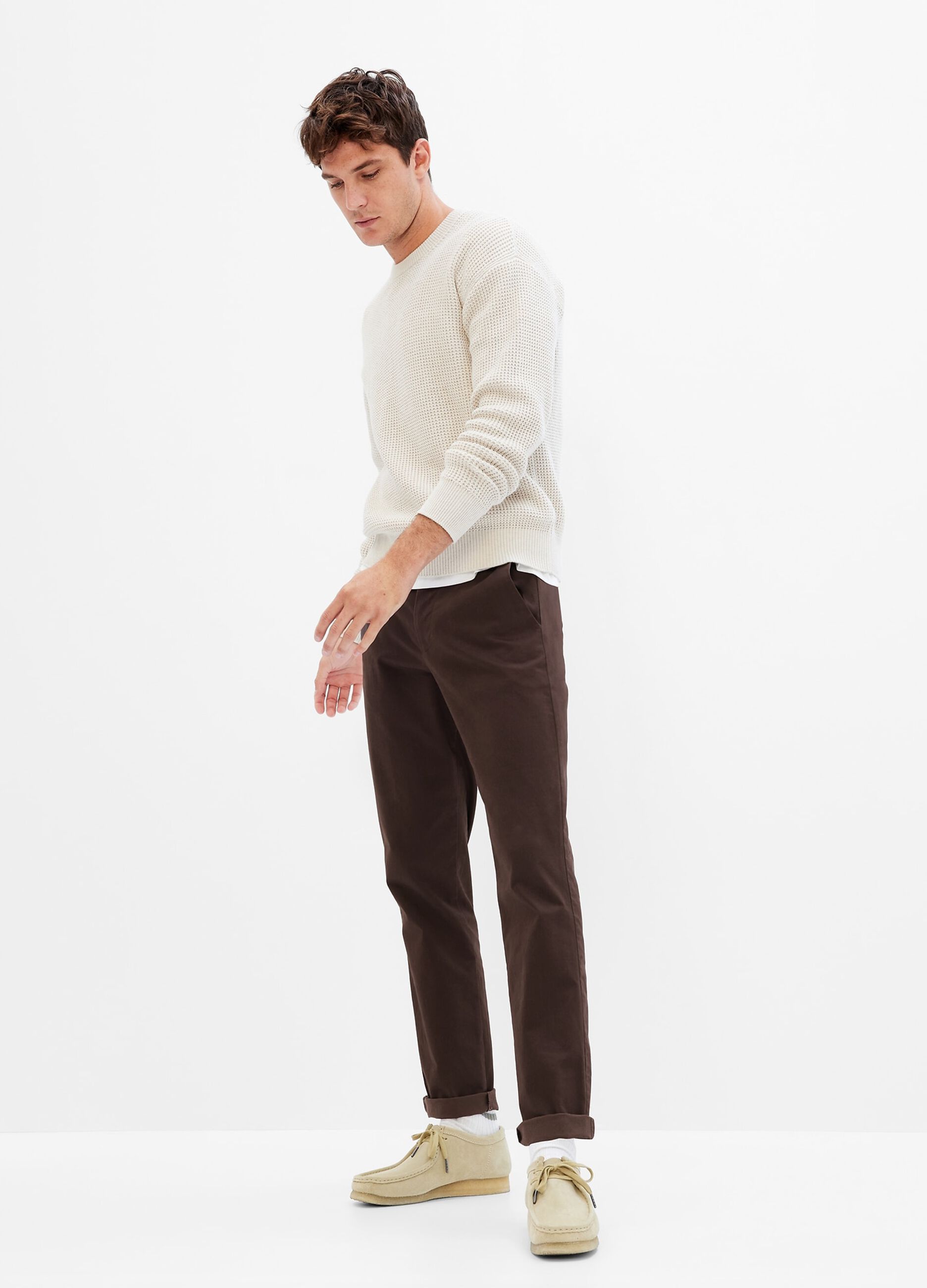 Pantaloni slim fit in cotone stretch