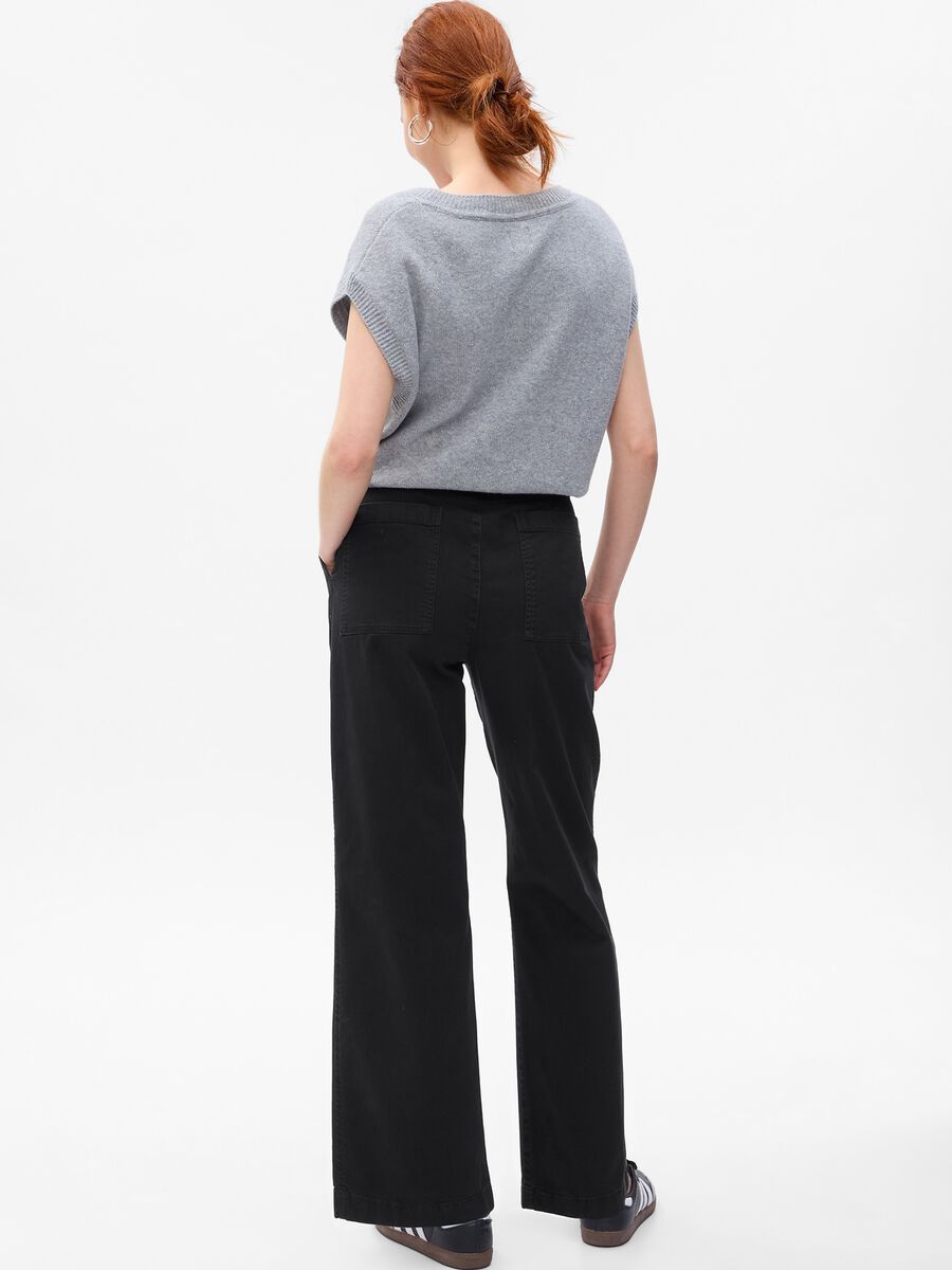 Pantaloni loose fit con vita media Donna_2