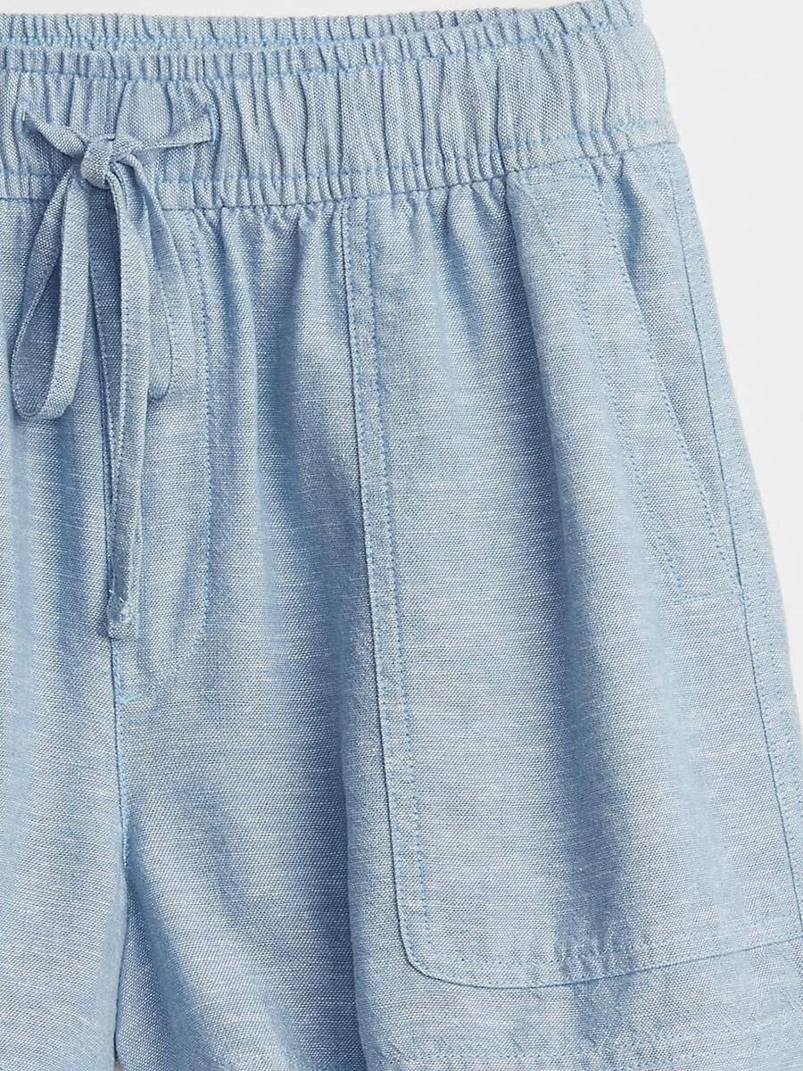 Linen and viscose shorts Woman_3