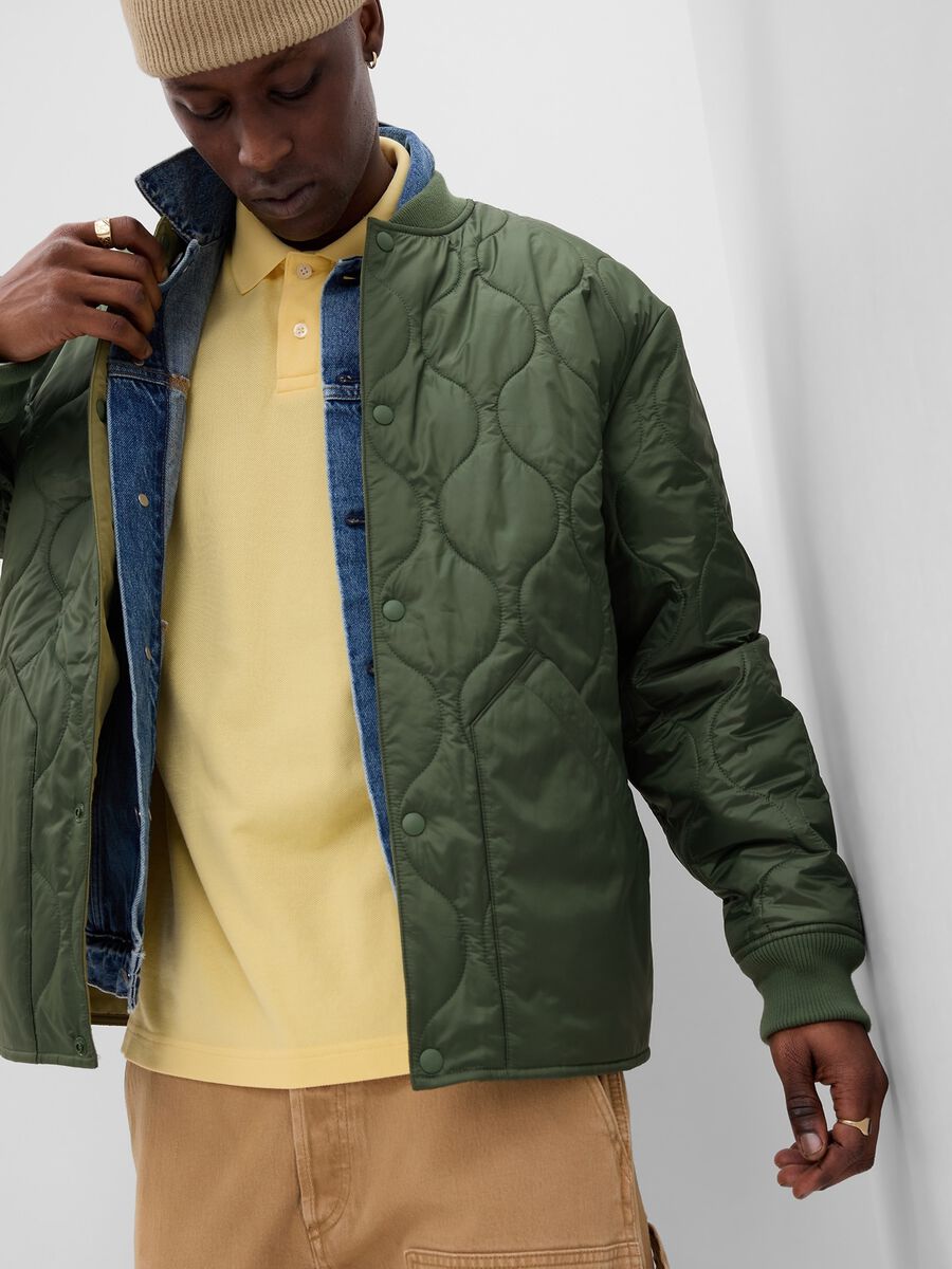 Quilted bomber jacket Man_0