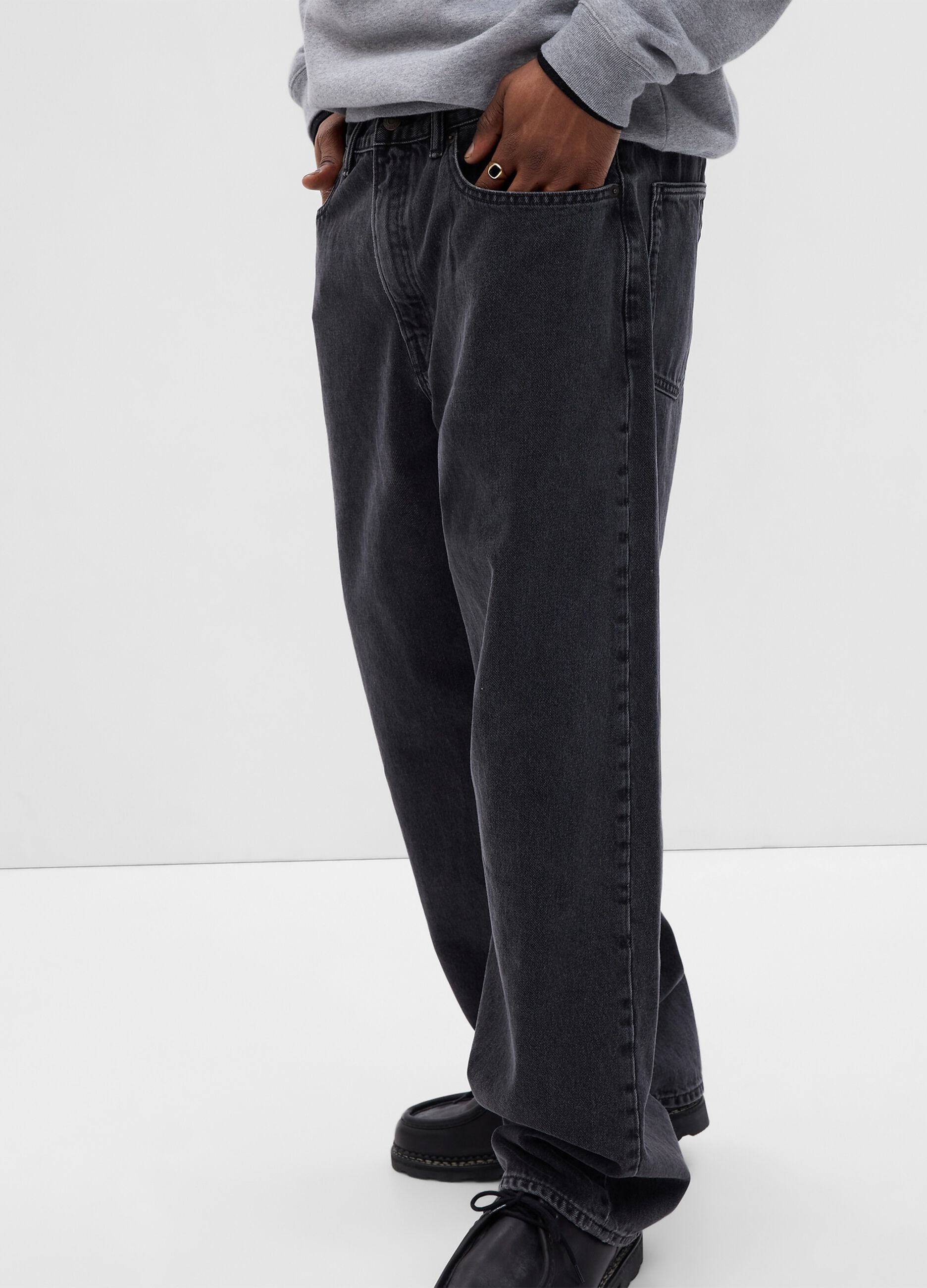 Jeans baggy fit a vita media_1