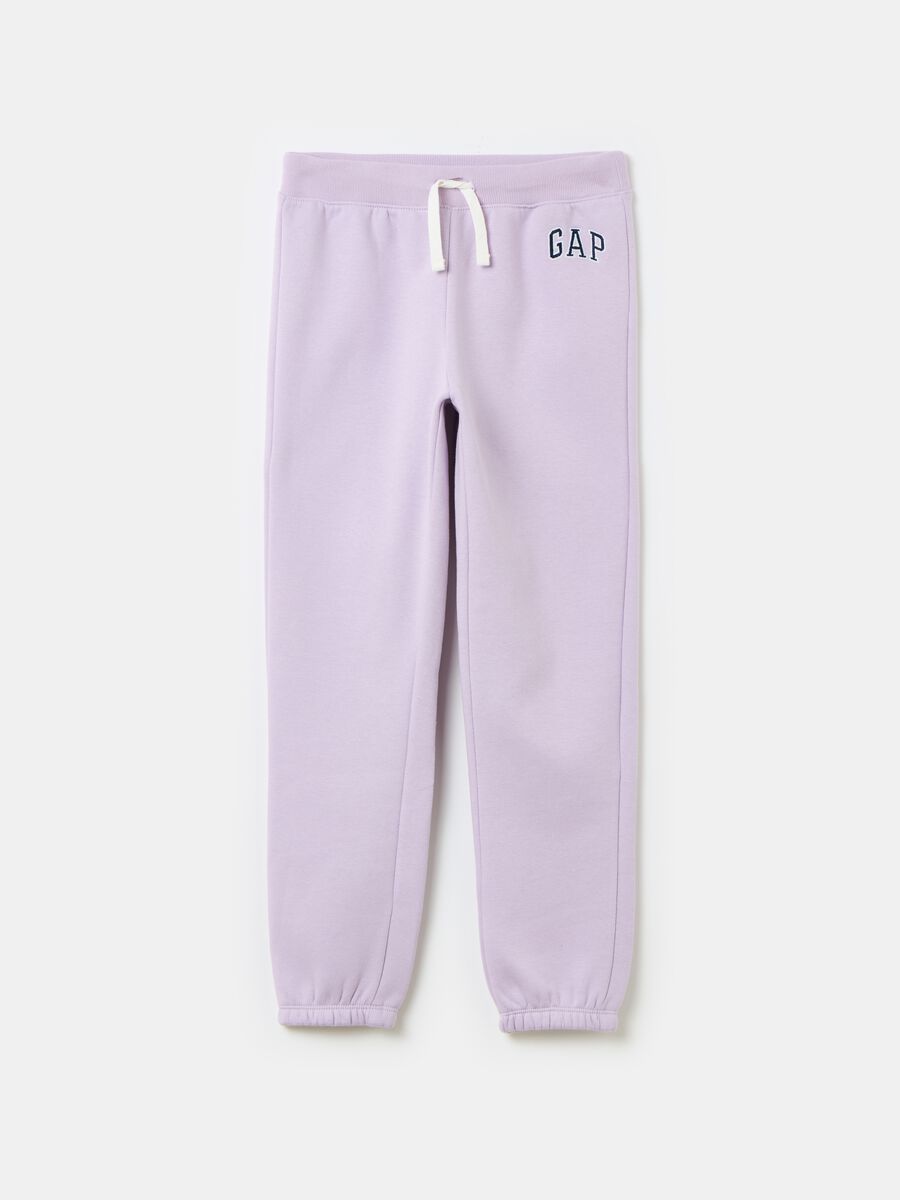 Joggers in felpa ricamo logo Bambina_0