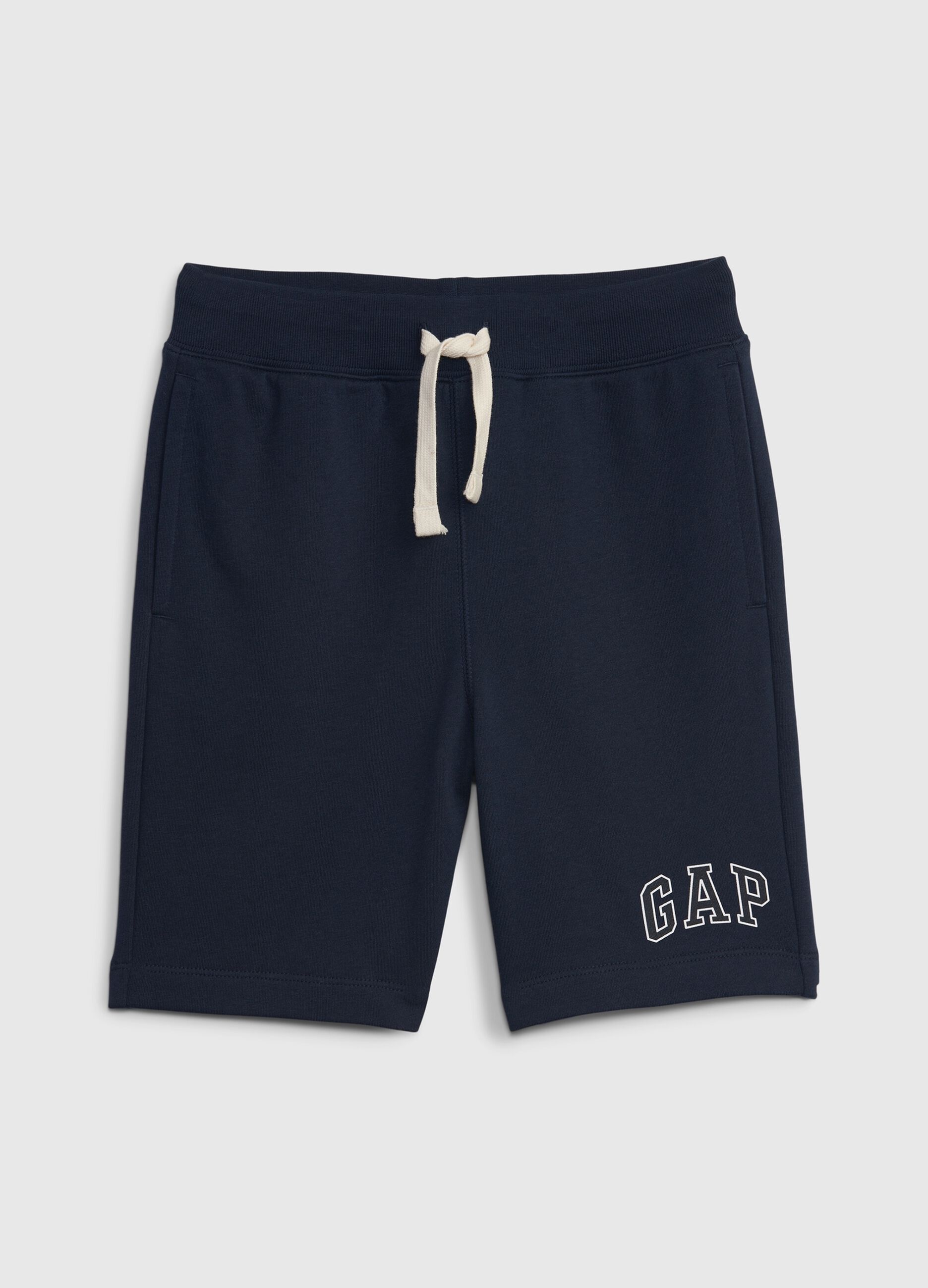 French terry Bermuda shorts with logo