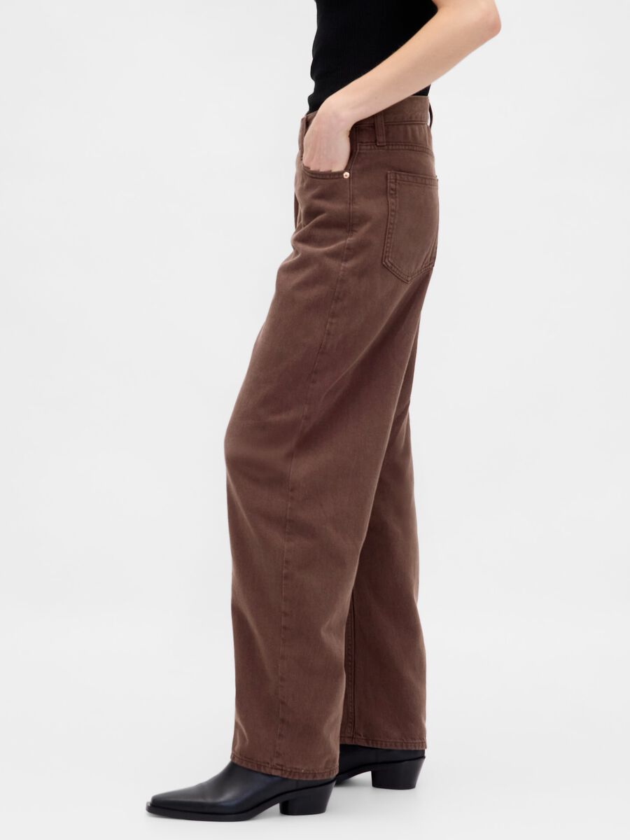 Brown jeans made of cotton and lyocell Woman_4